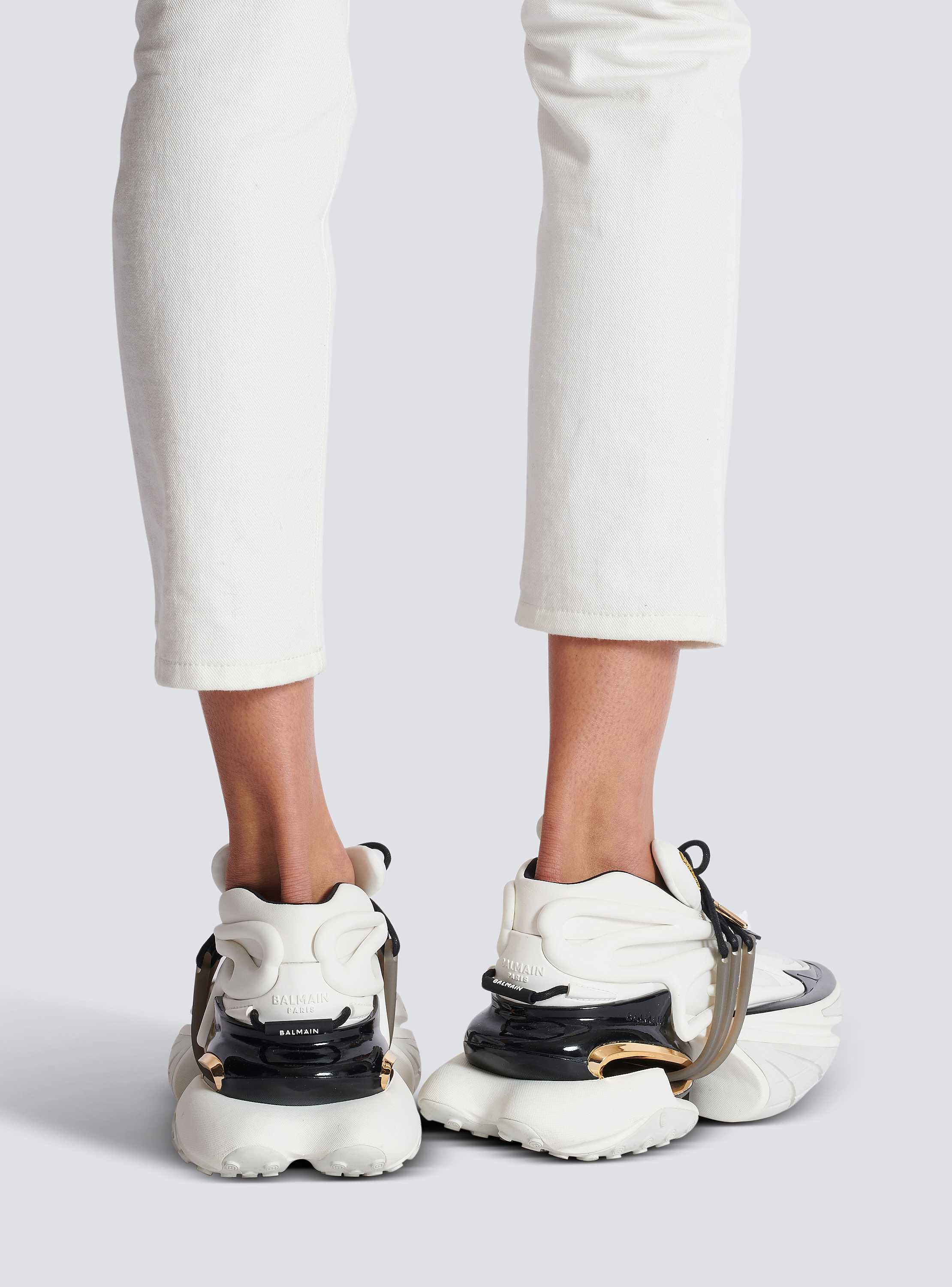 スニーカー Unicorn sneakers - Balmain - Leather - White Neoprene and leather Unicorn low-top sneakers white - Men