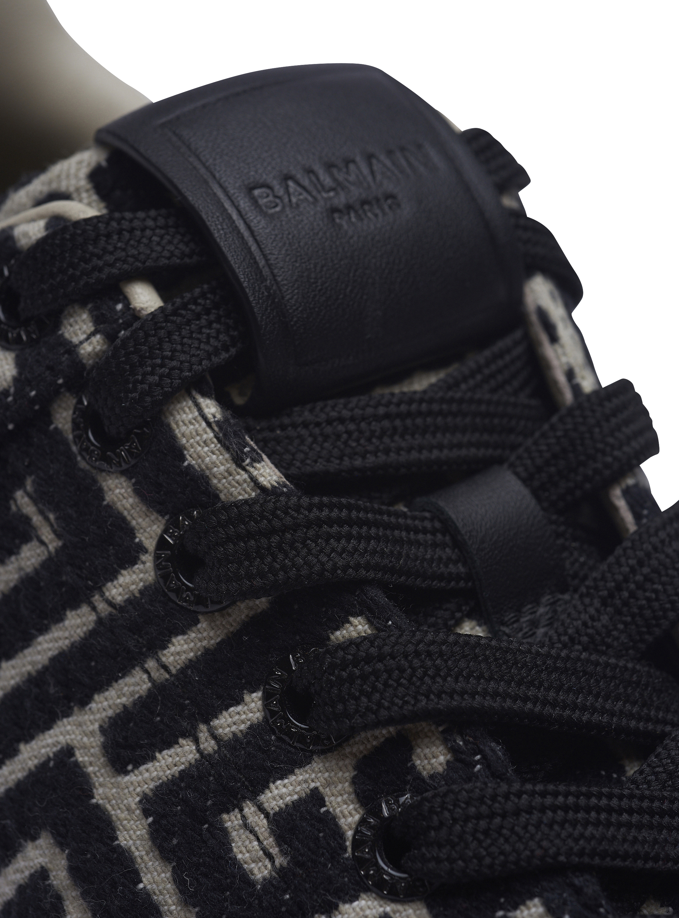 B-Court trainers with jacquard monogram black - Women | BALMAIN
