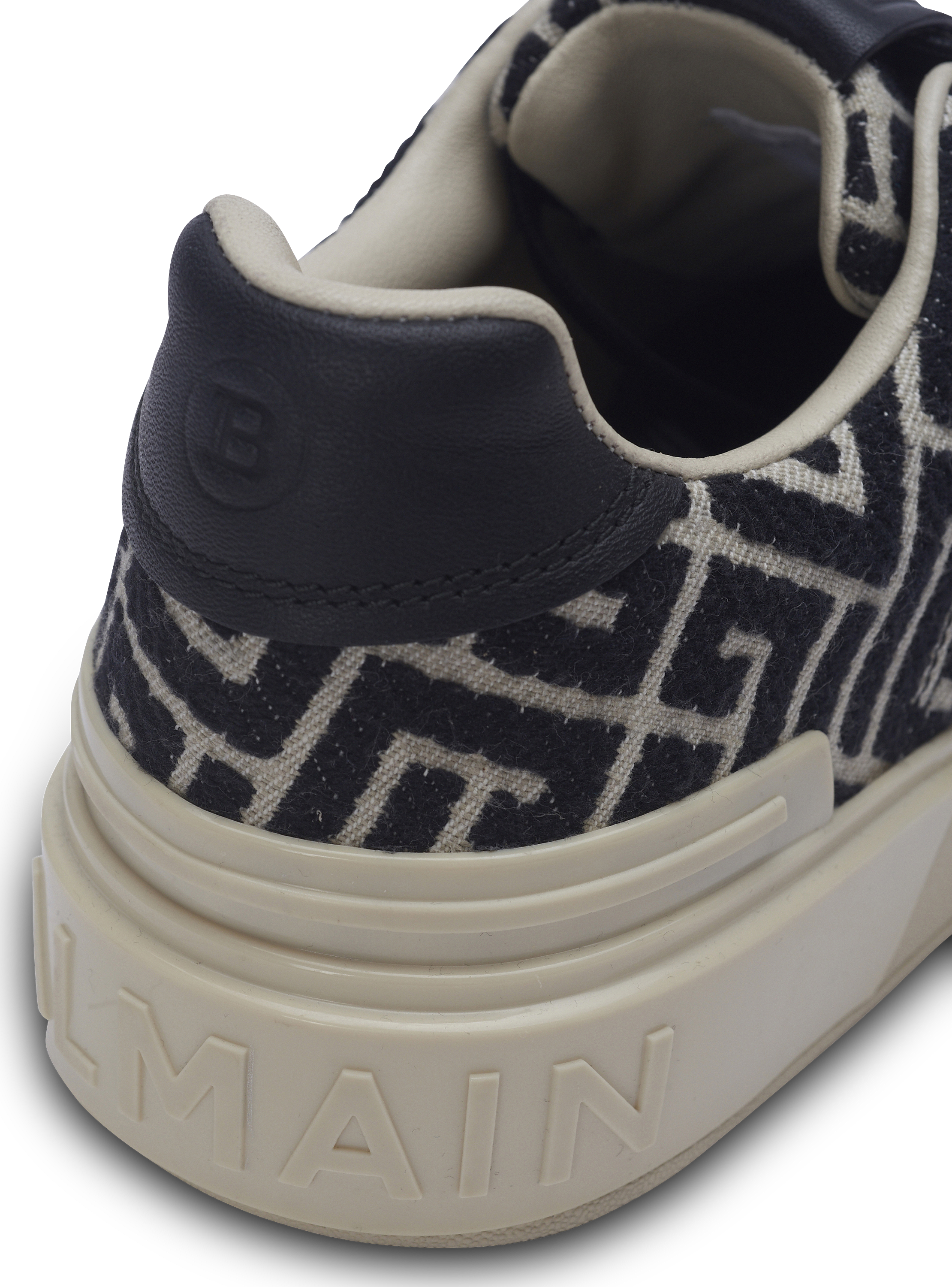 スニーカー Balmain B COURT MONOGRAM JACQUARD & RUBBERIZED LEATHER Balmain B Court Monogram Jacquard Low-Top Sneakers | Saks