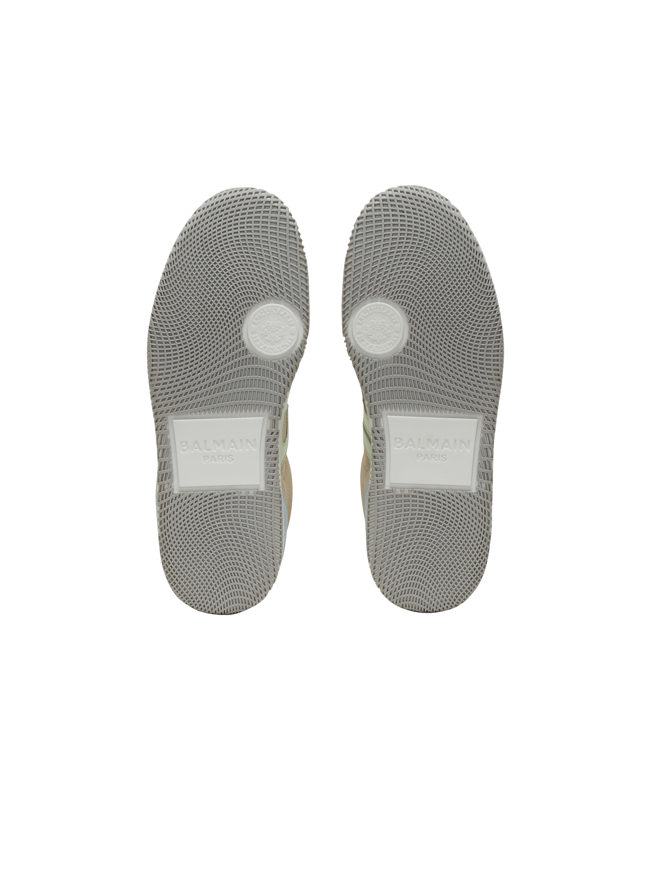 Balmain Swan sneakers in calfskin and suede - Women | BALMAIN