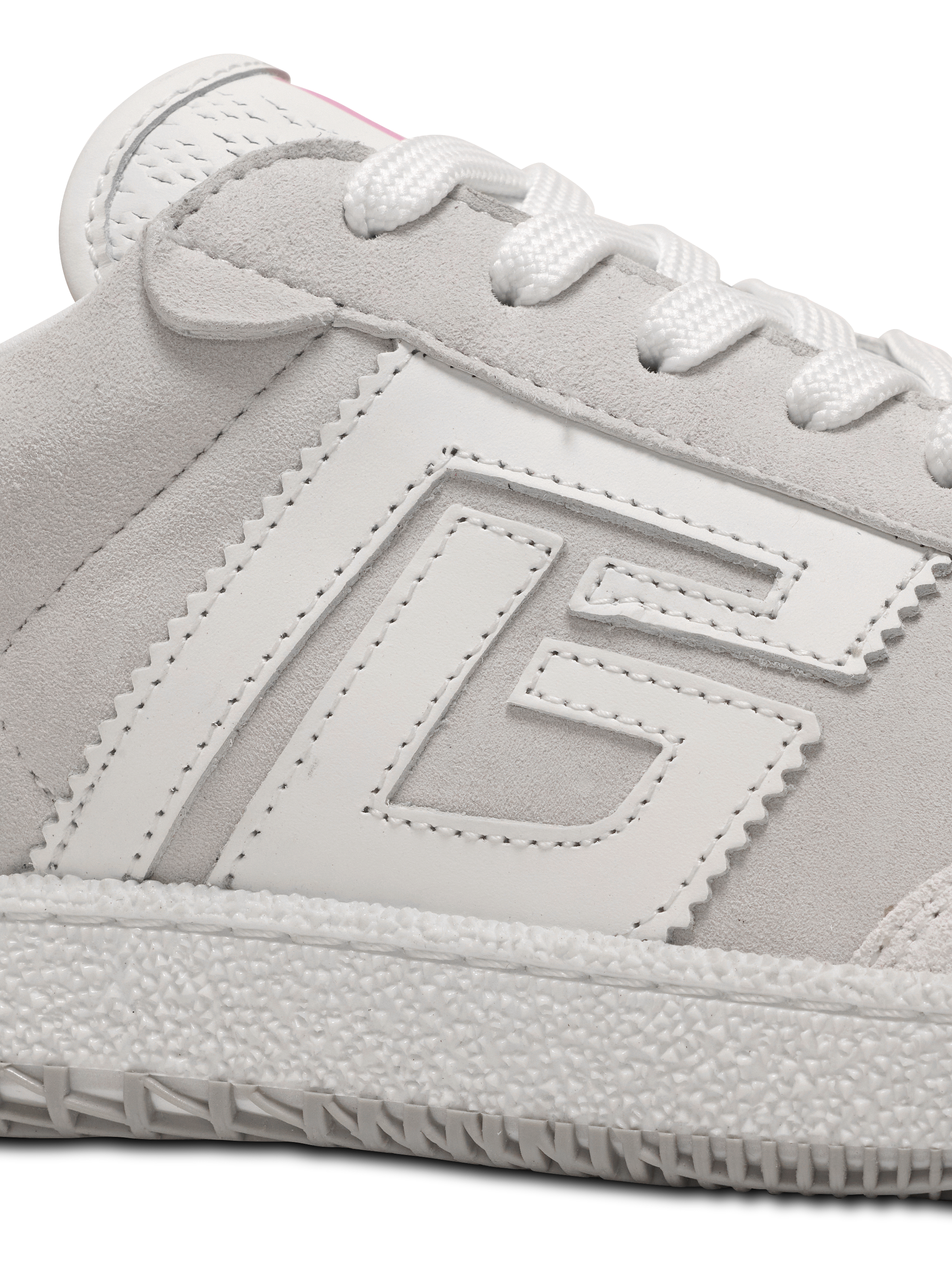 Balmain Swan sneakers in calfskin and suede white - Women