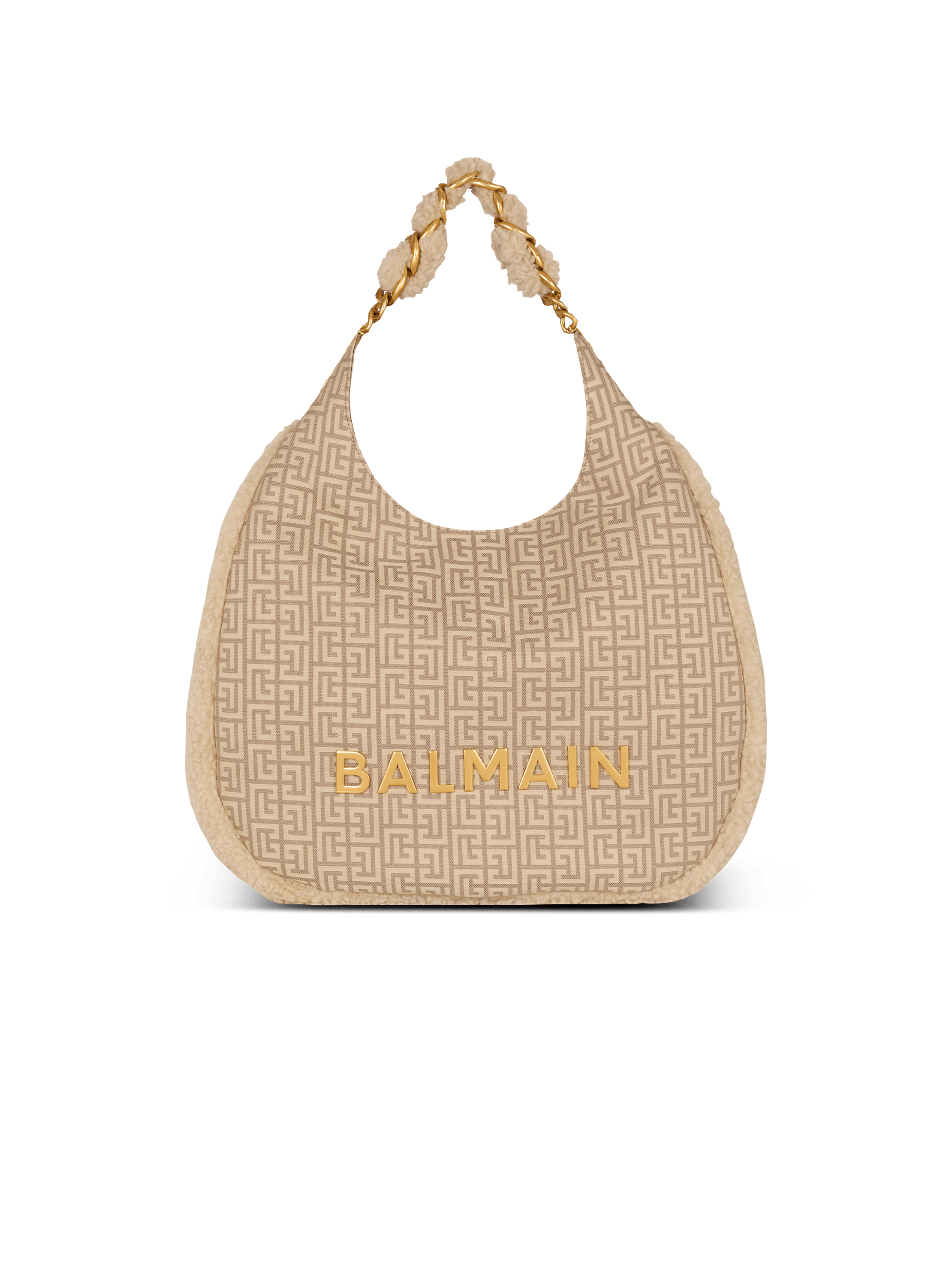 Large 1945 Soft Hobo bag in nylon with a PB Labyrinth monogram