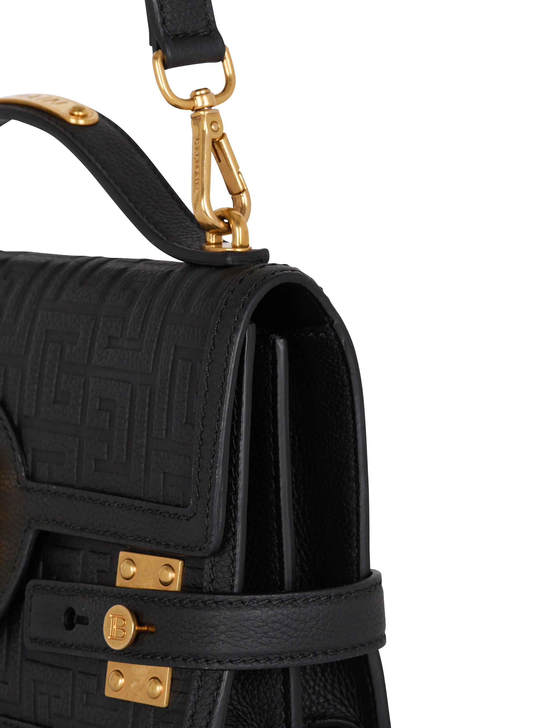 B-Buzz 24 grained monogram leather Shoulder bag black B-Buzz 24 grained monogram leather Shoulder bag black