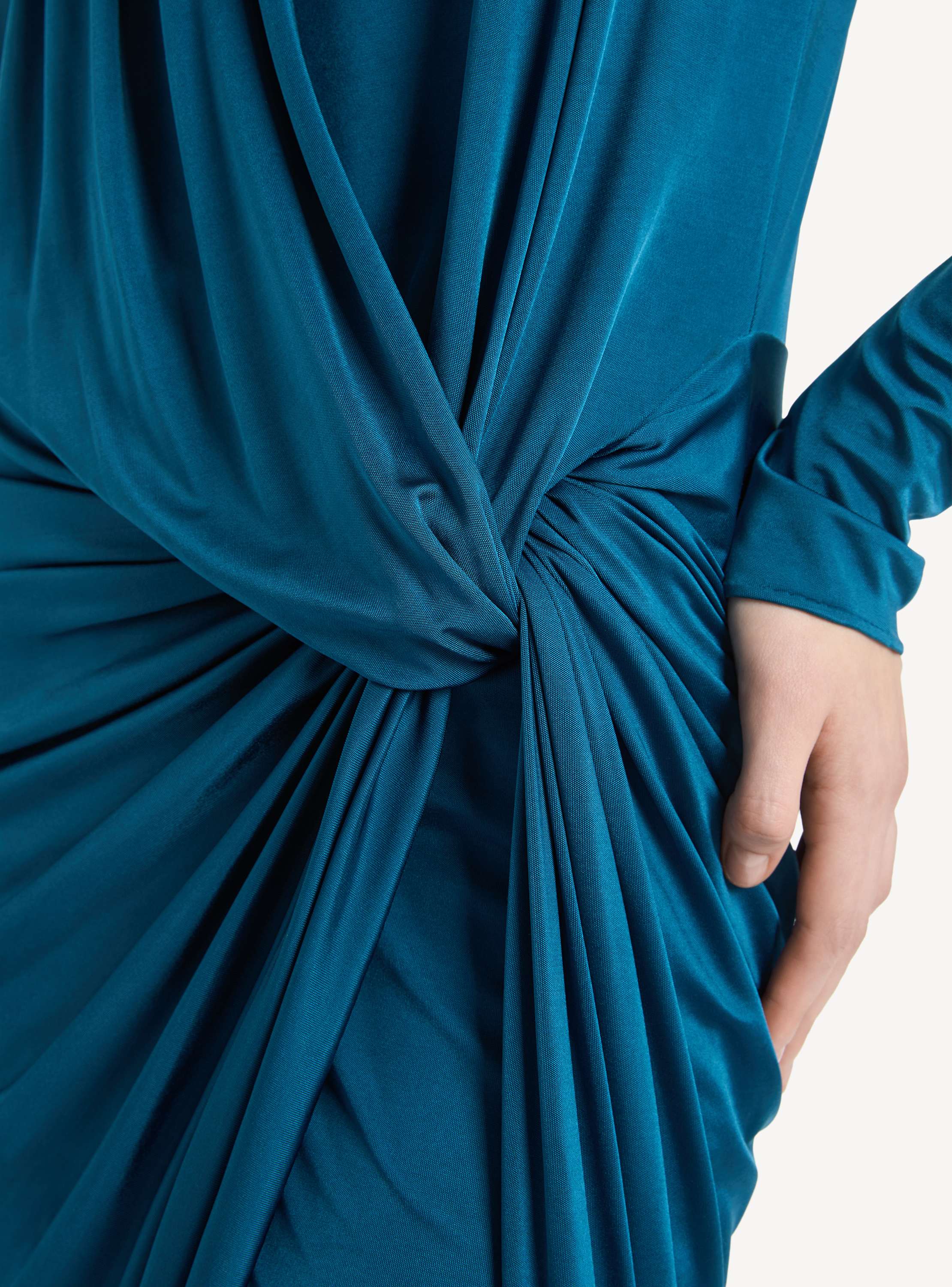 Draped flowing jersey dress