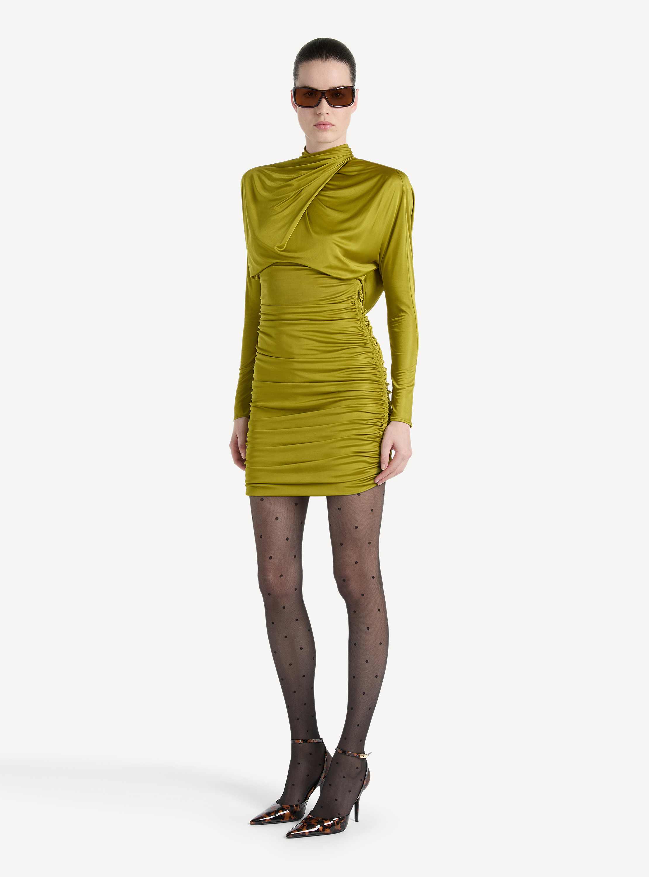 Draped flowing jersey dress