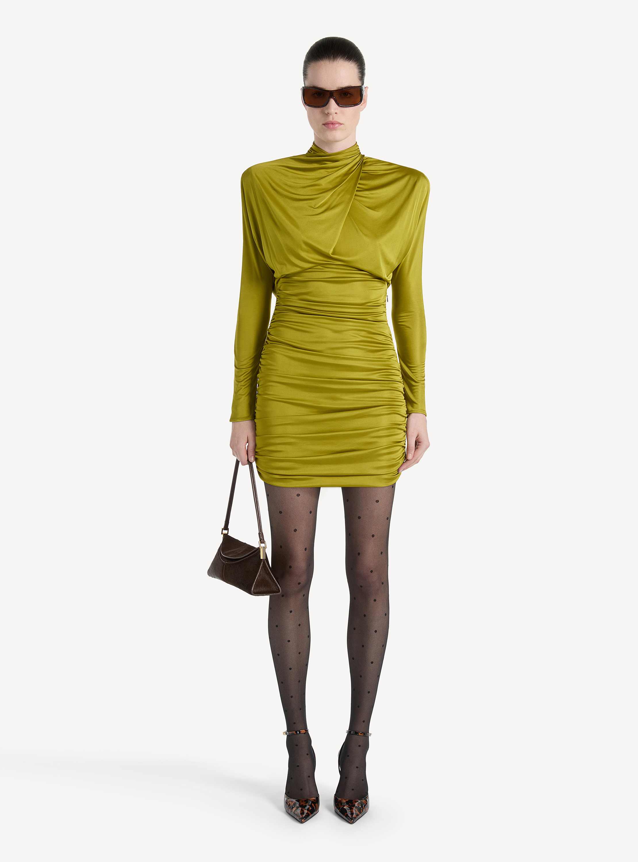 Draped flowing jersey dress