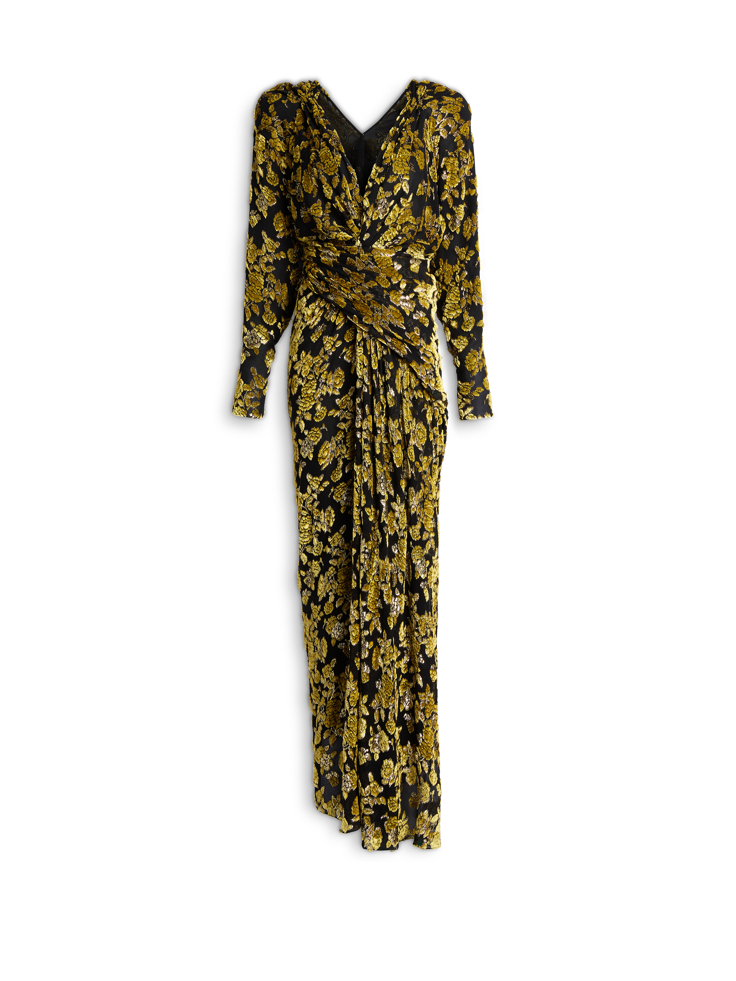 Long velvet jacquard dress