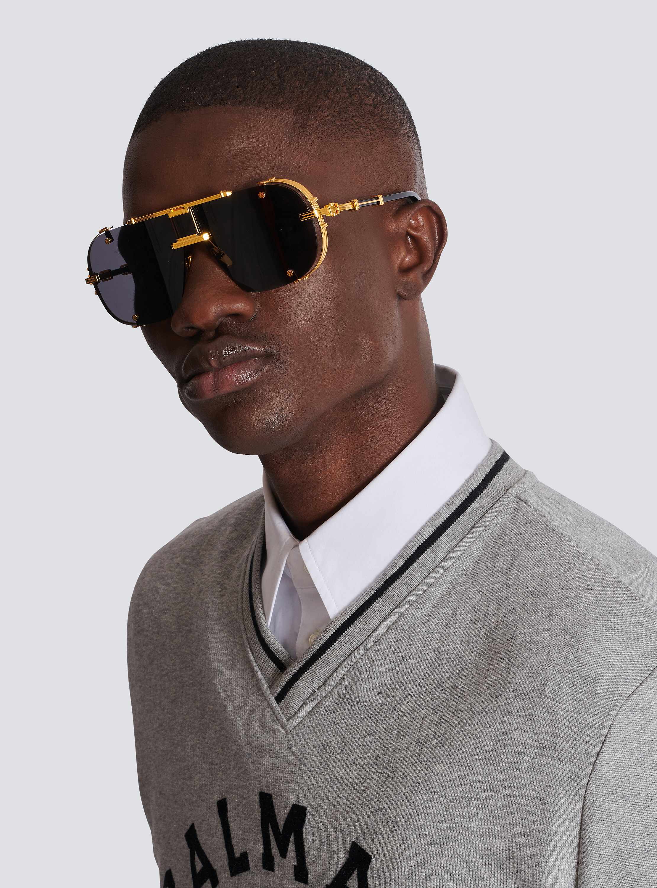 【送料&関税込】Balmain Colonel - Rose Gold / Brown Swirl Su Balmain Colonel - Rose Gold / Brown Swirl Sunglasses Balmain