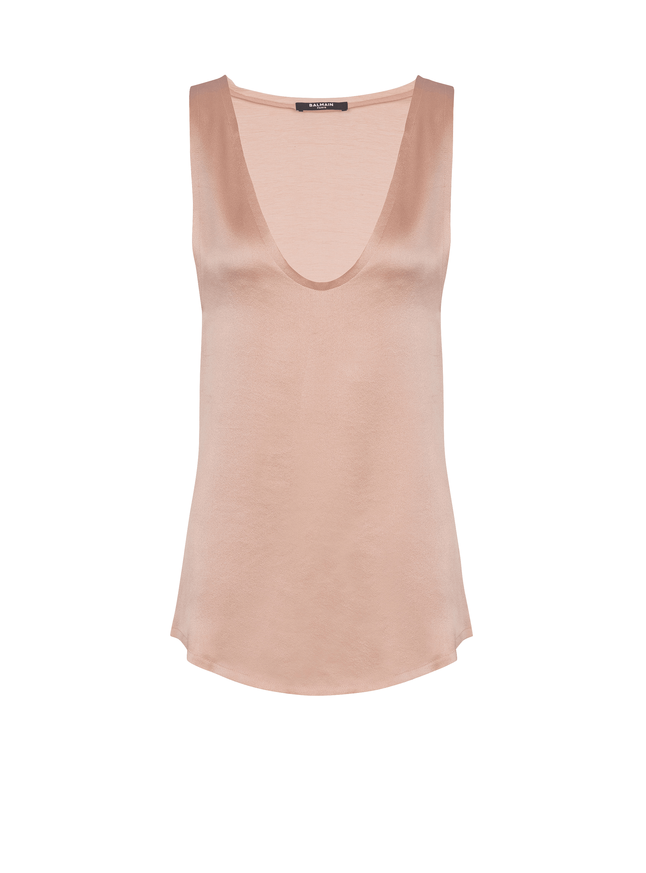 Thin-strap silk crepe top