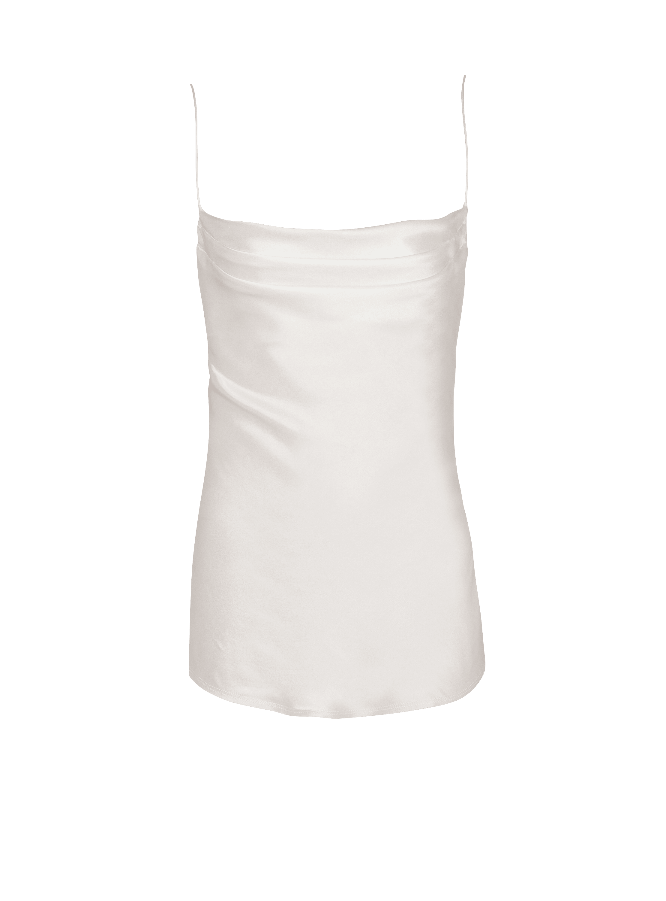 Draped satin top