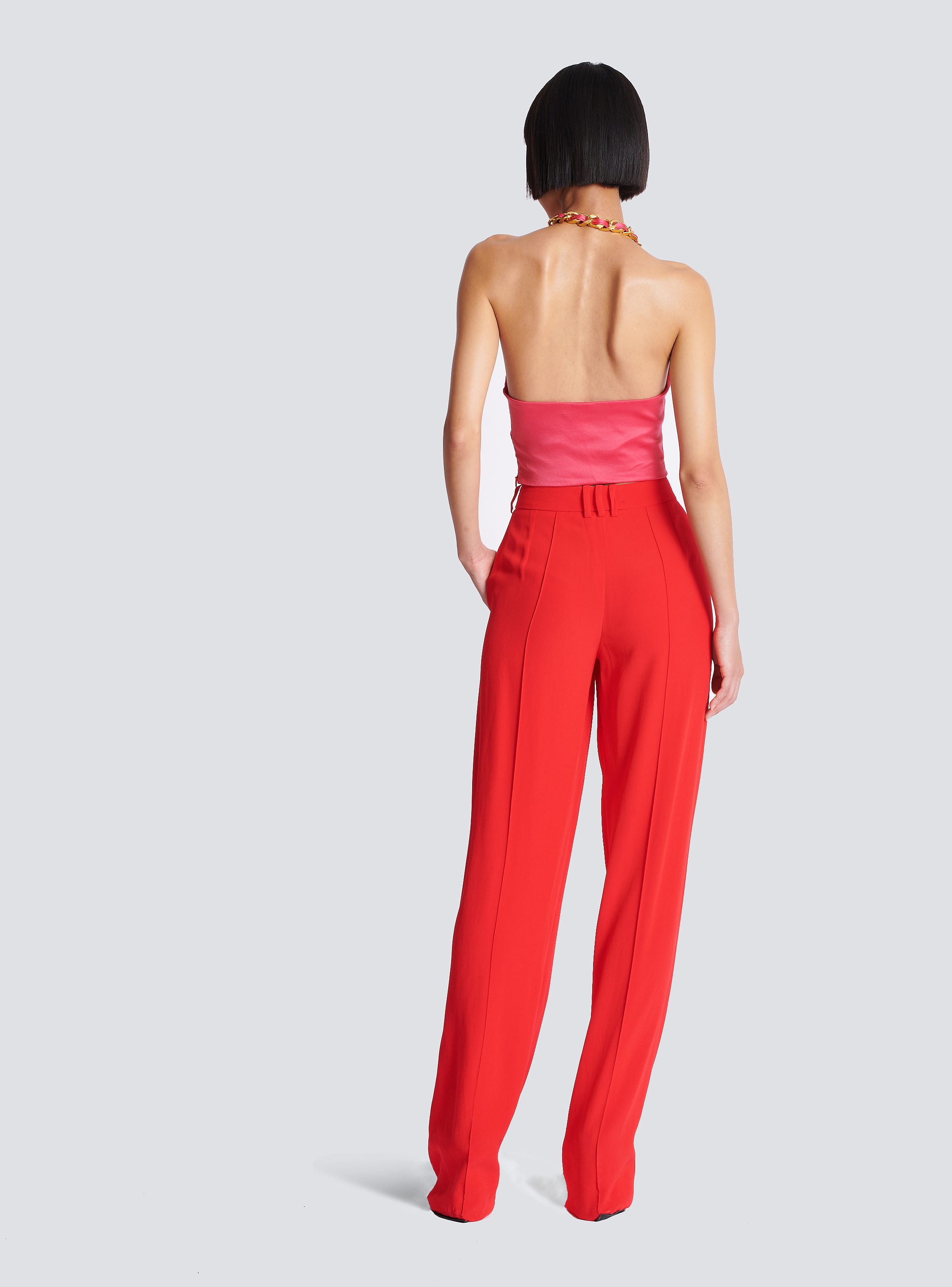 売れ筋商品|||セセ カットソー トップス レディース Women's Contrast Embroidered Cotton Cap-Sleeve Blouse Fiery Red a094c43e-1443-475b-8ced-