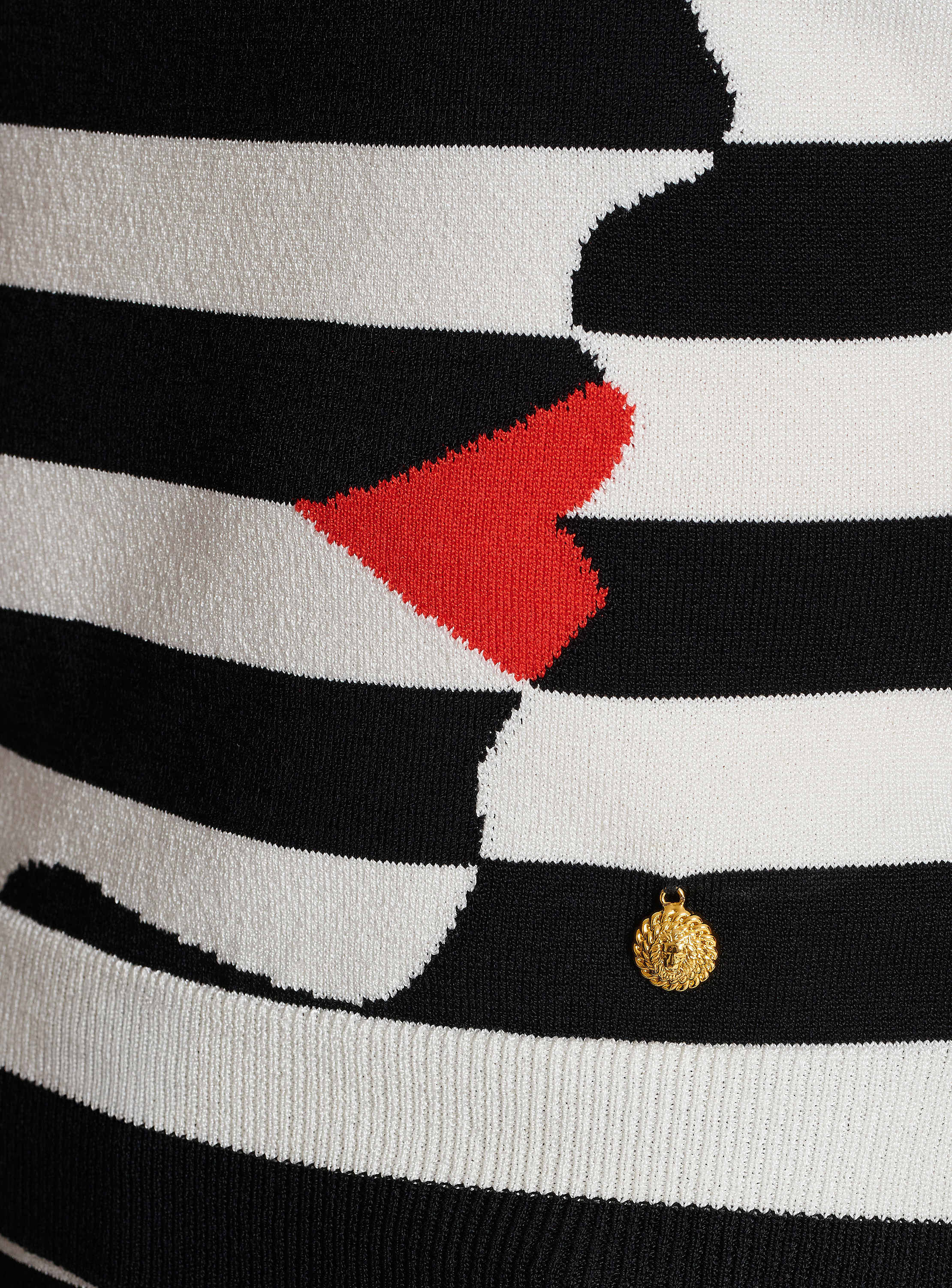 Knit Marinière top with Face motif