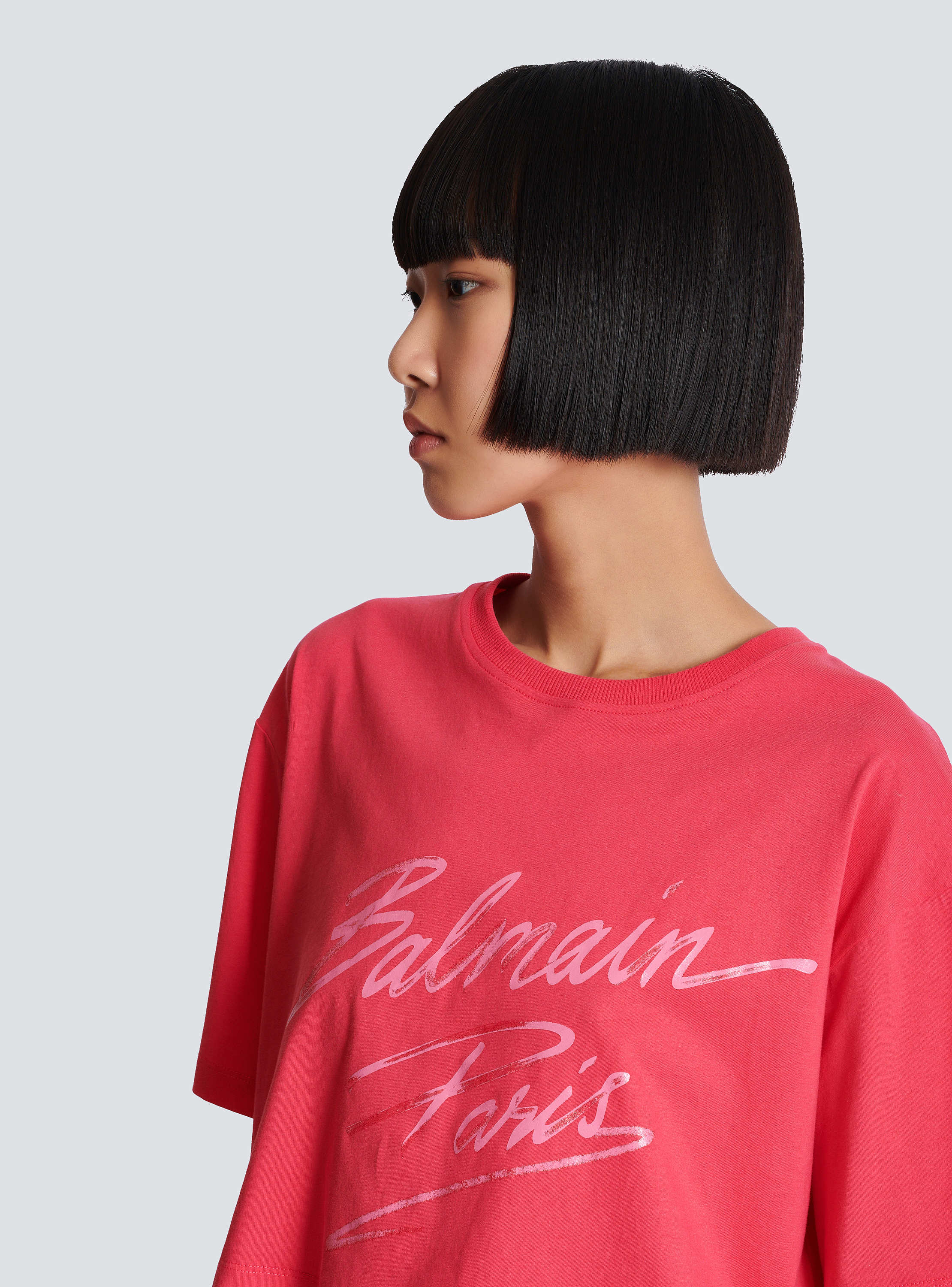 Balmain baseball cropped t-shirt