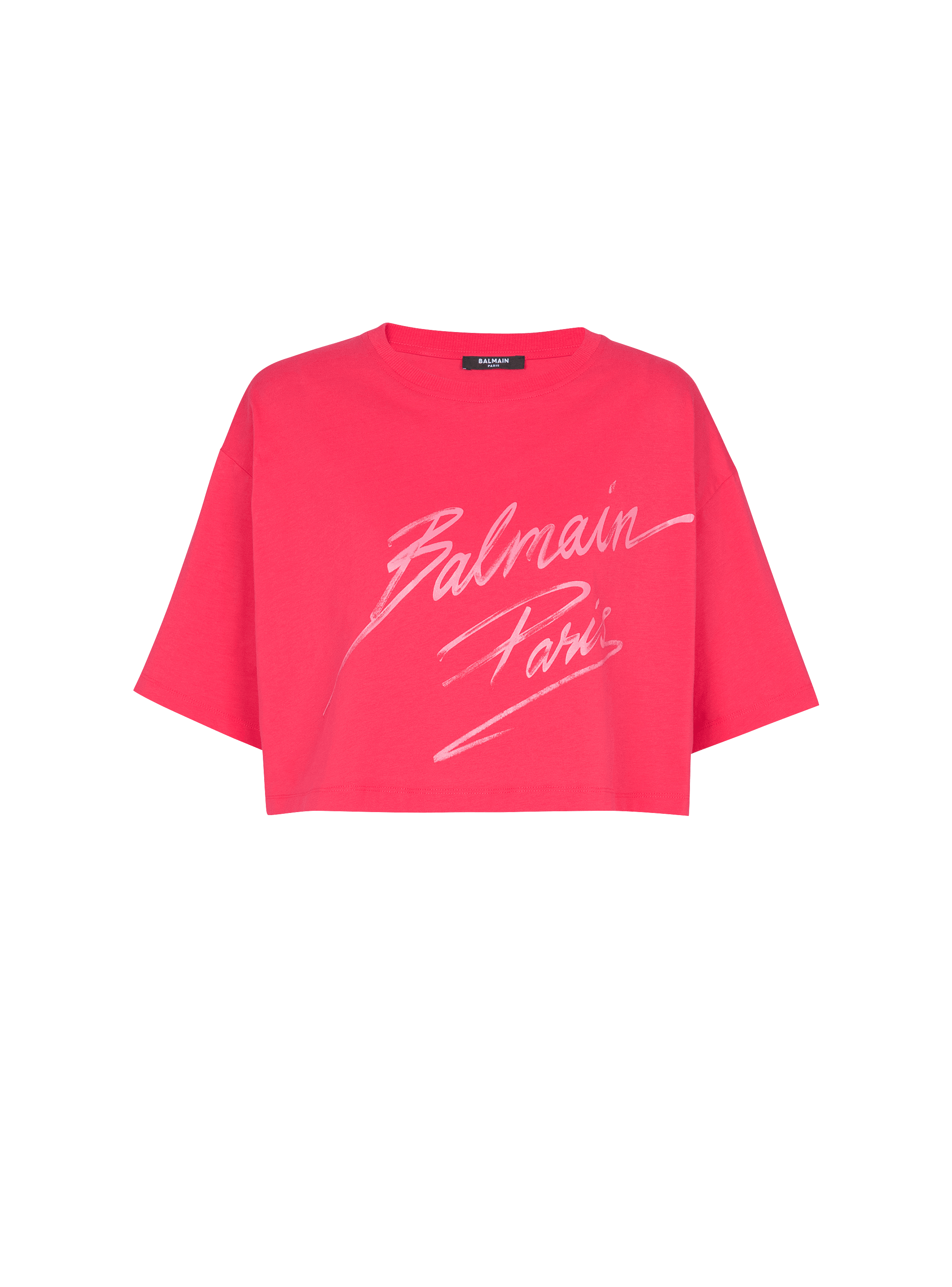 Balmain baseball cropped t-shirt