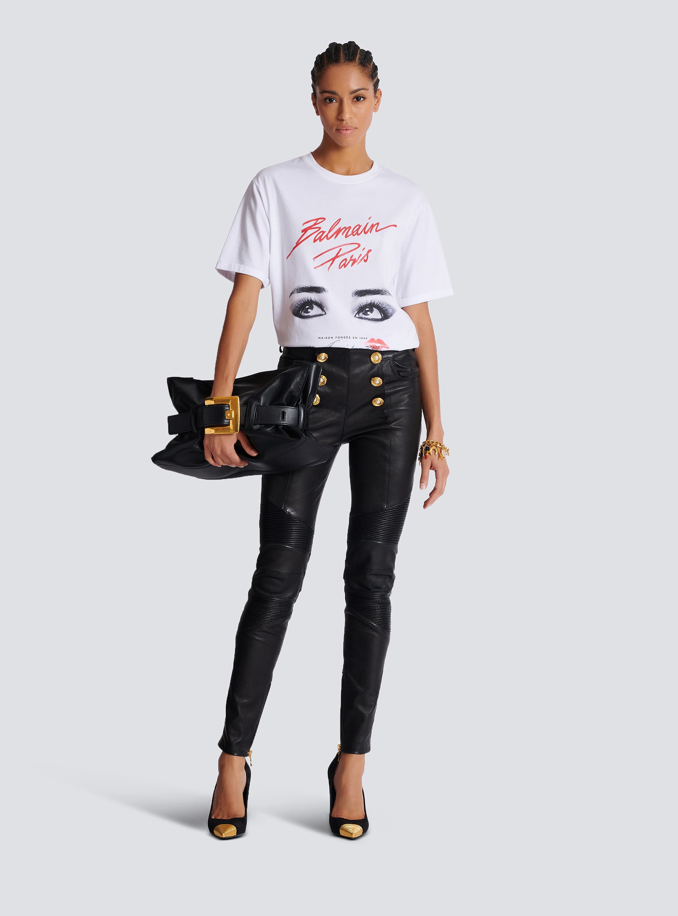 Tシャツ・カットソー BALMAIN Woman T-Shirt White EF0EF145GE90 GRR Short-sleeved Balmain Beauty T-shirt - Women | BALMAIN
