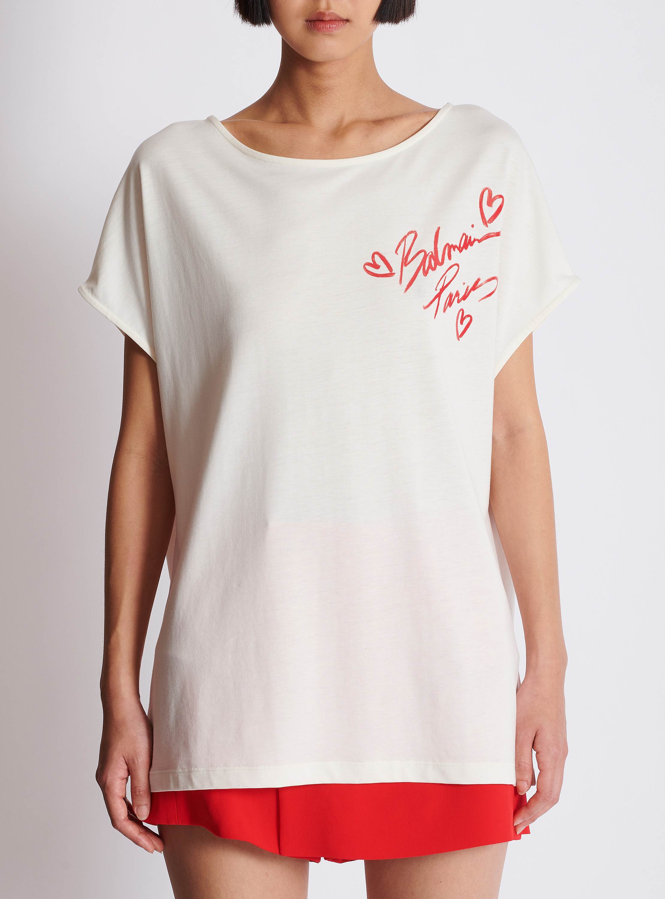 Short-sleeved Balmain Lipstick T-shirt