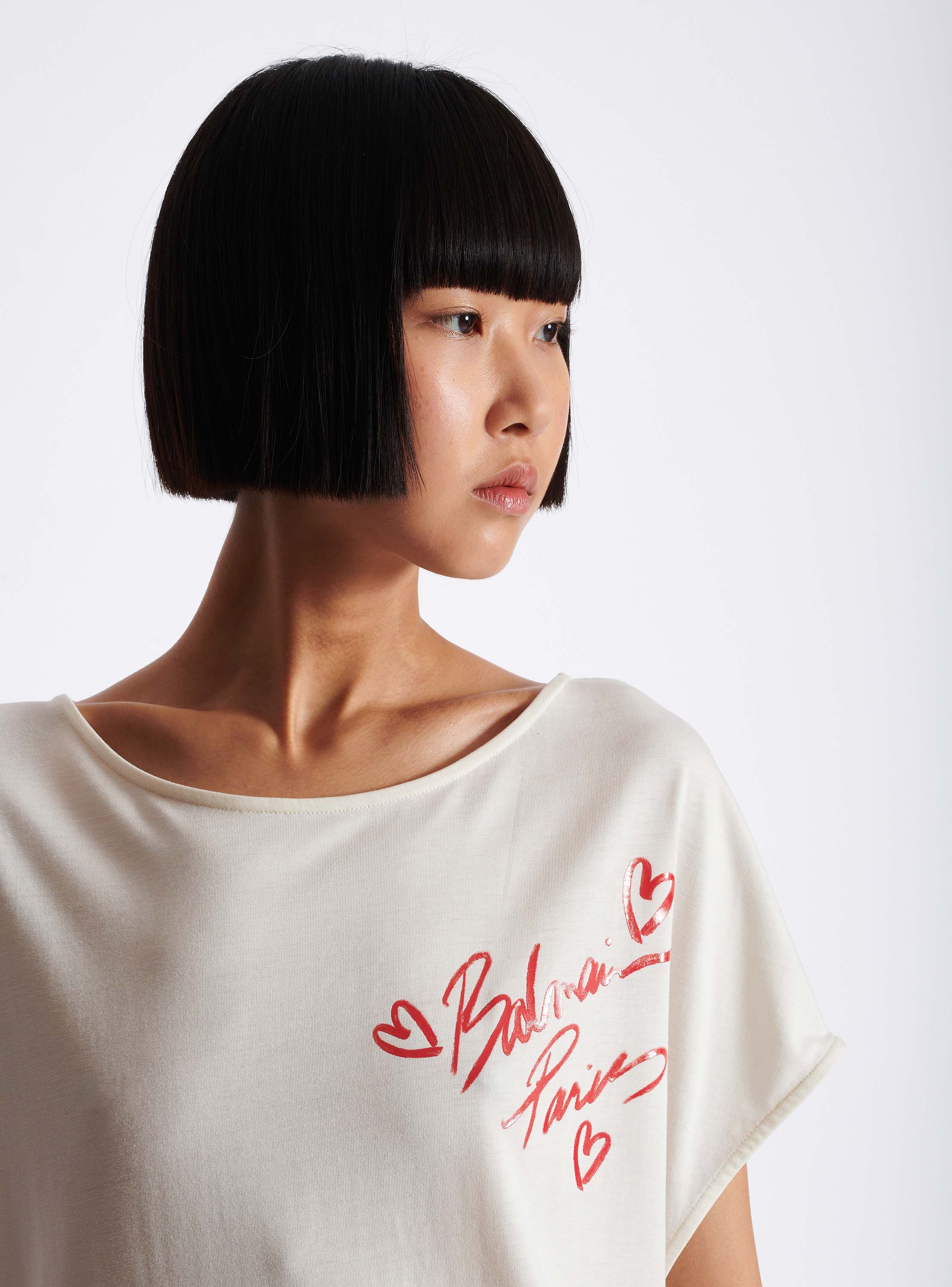 Short-sleeved Balmain Lipstick T-shirt