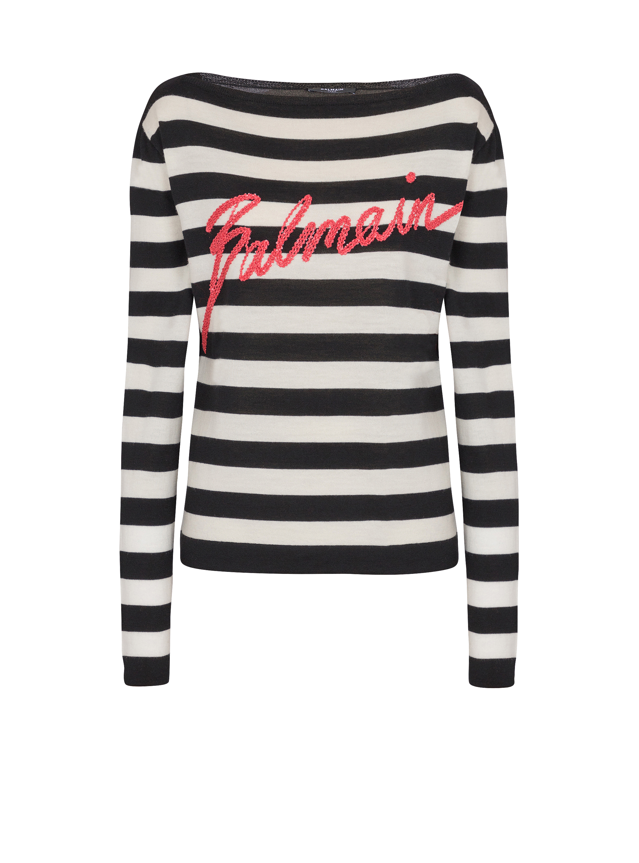 Boatneck embroidered marinière sweater