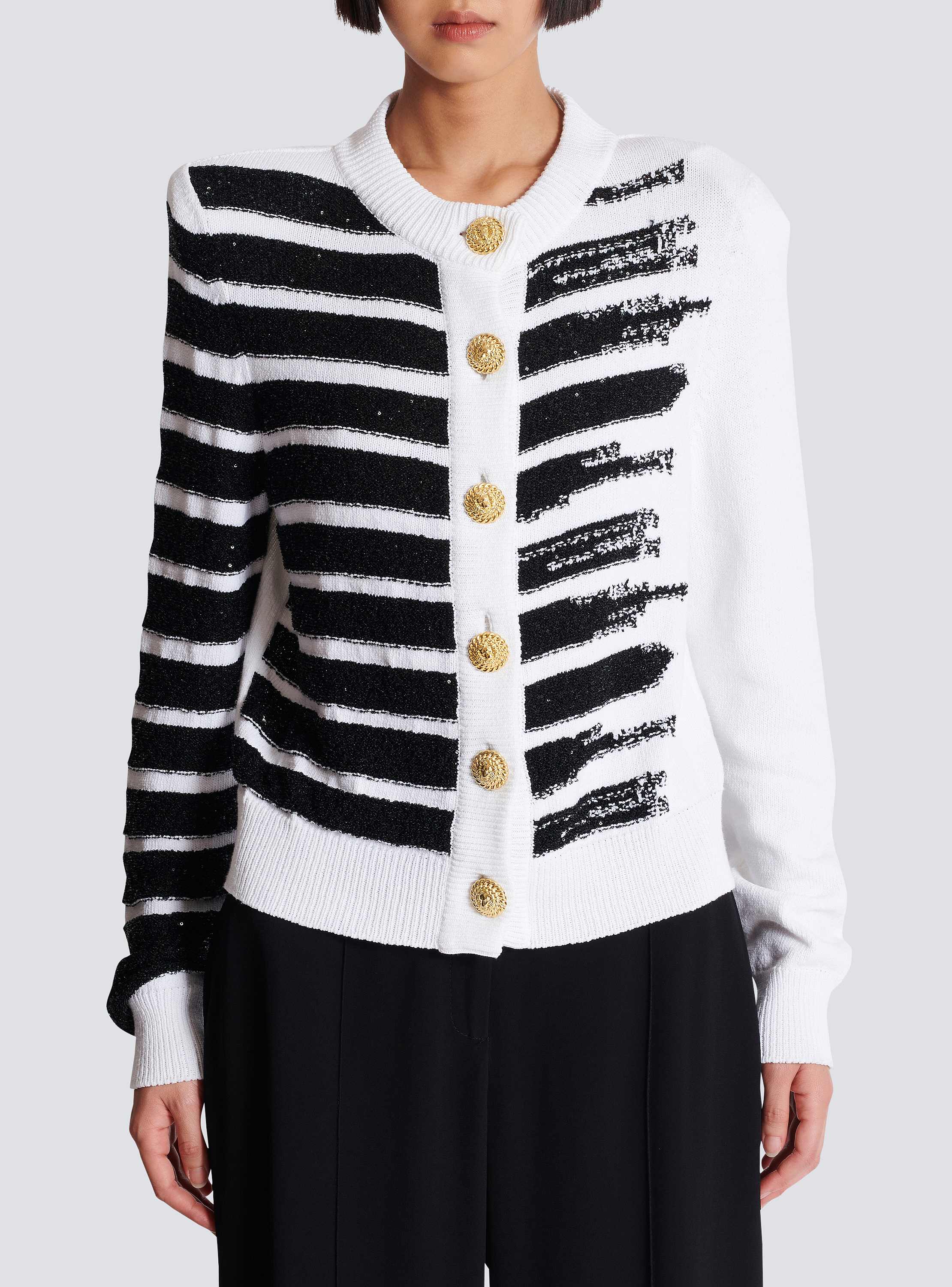 Buttoned marinière cardigan