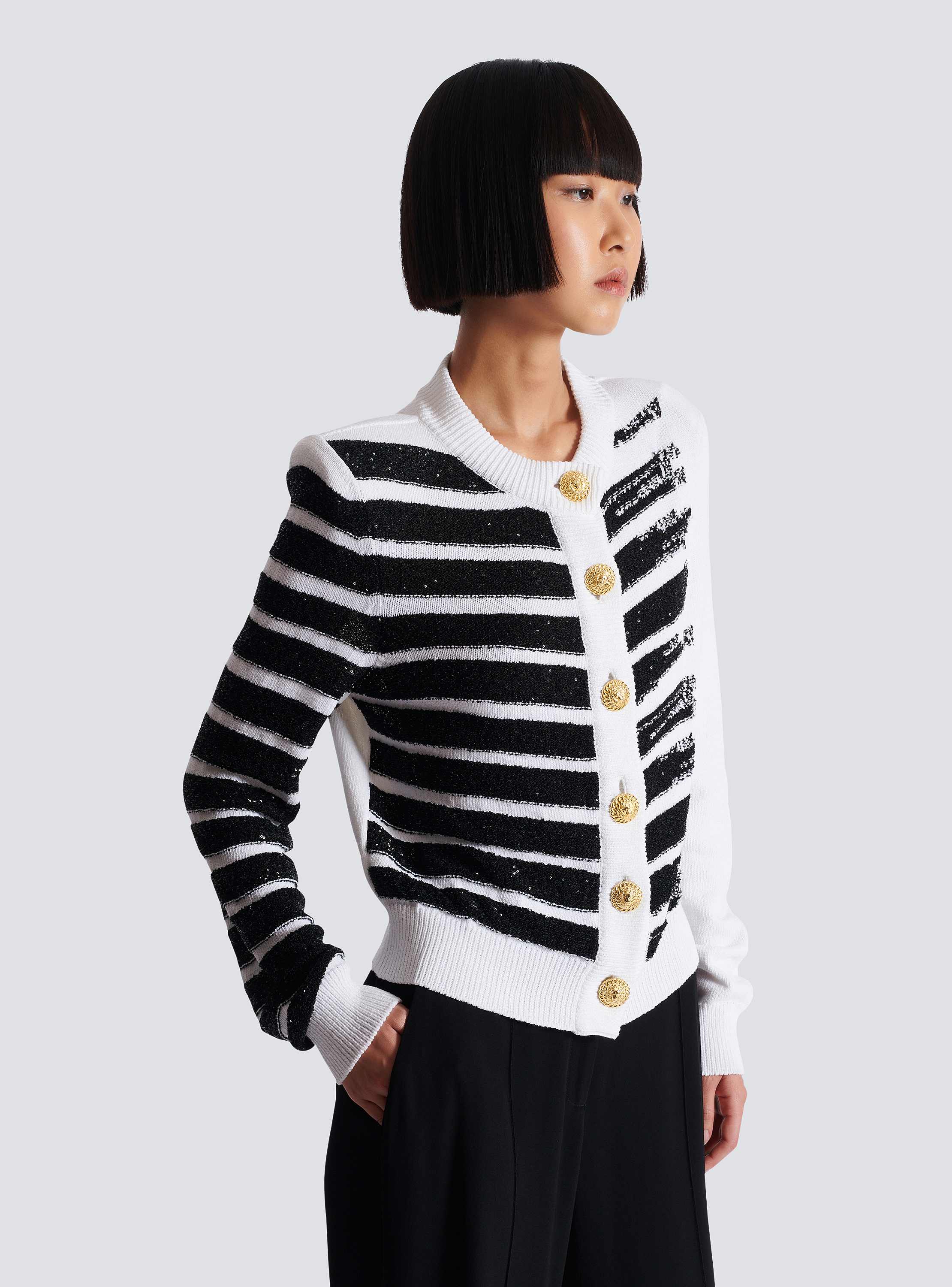Buttoned marinière cardigan