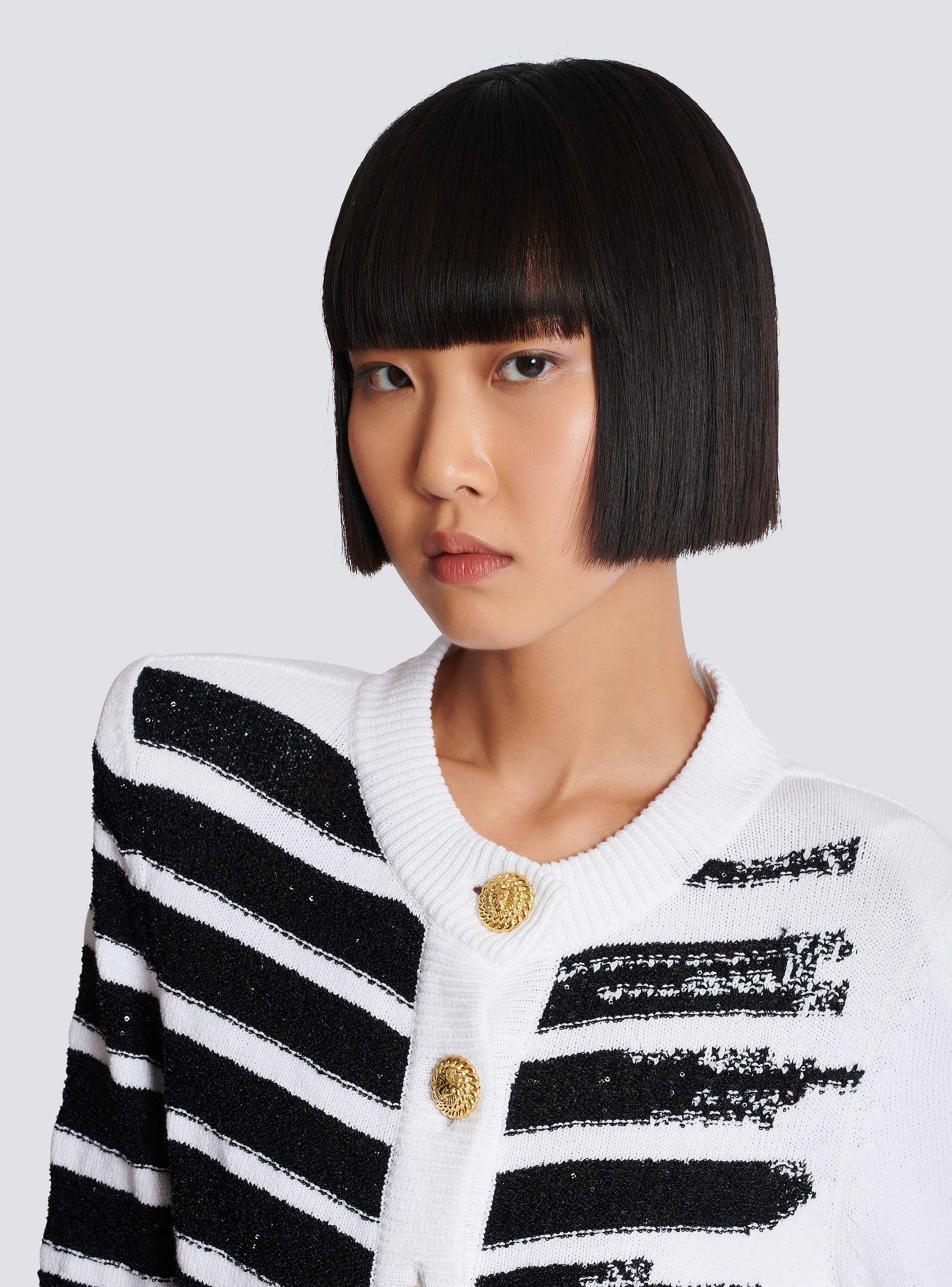 Buttoned marinière cardigan