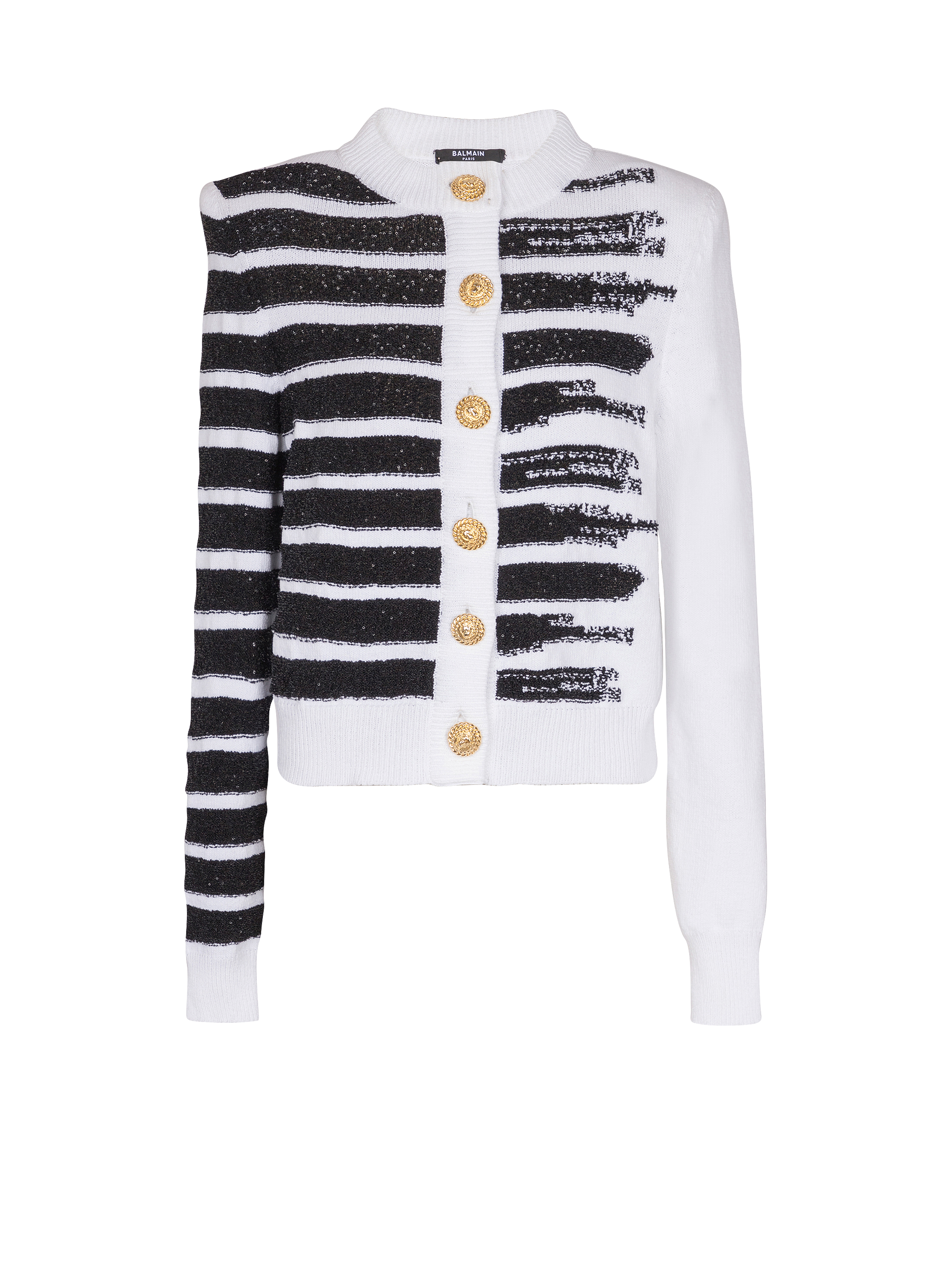 Buttoned marinière cardigan