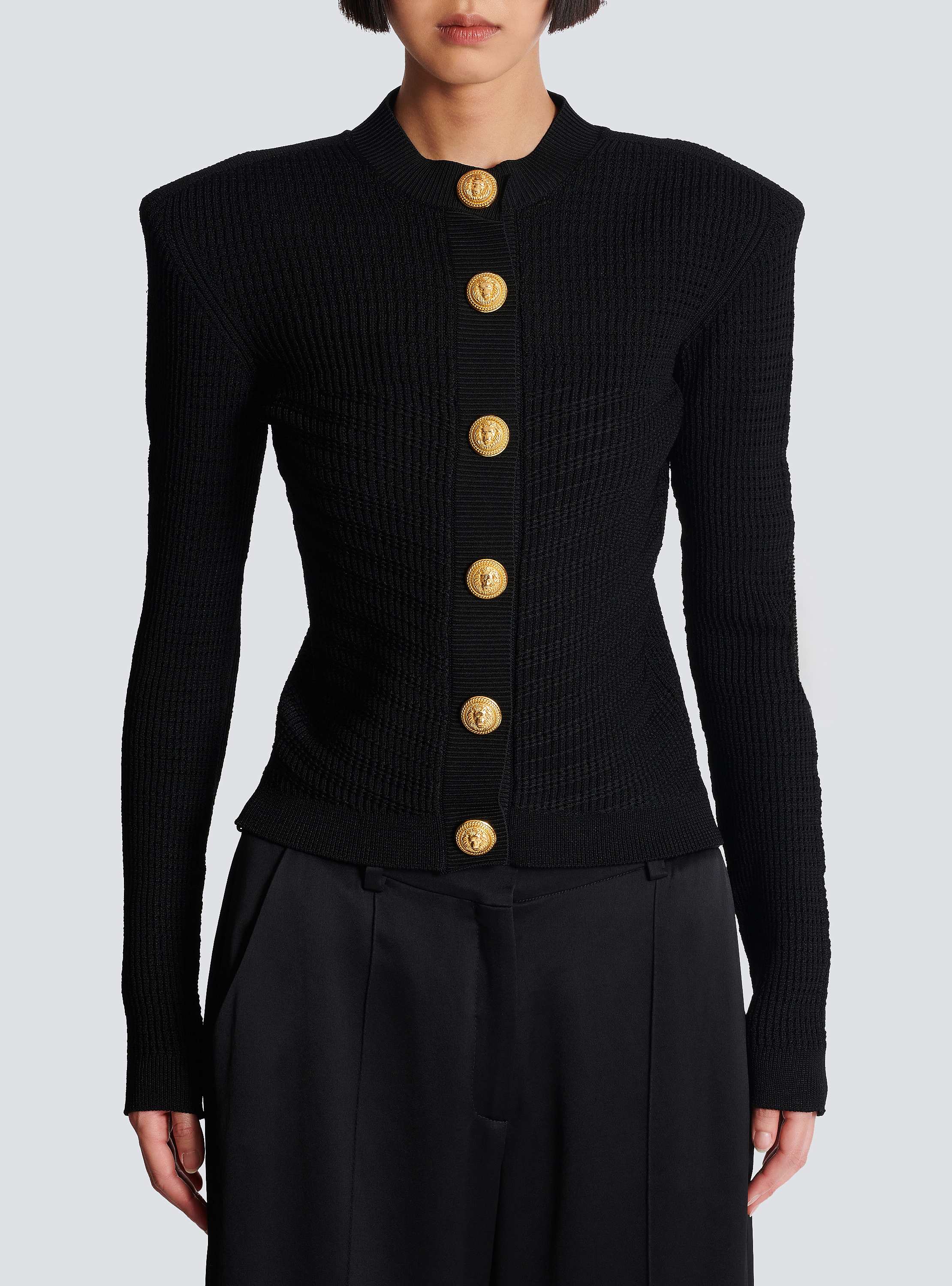 Buttoned knit cardigan