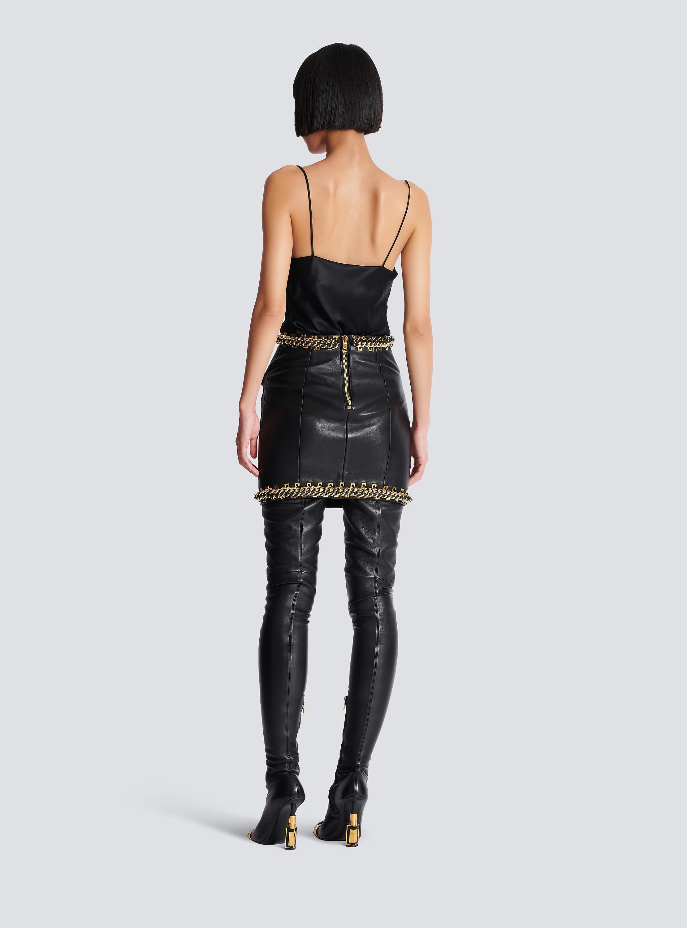 a3073 BALMAIN PARIS 巻きスカート風 ショートパンツ 黒 S