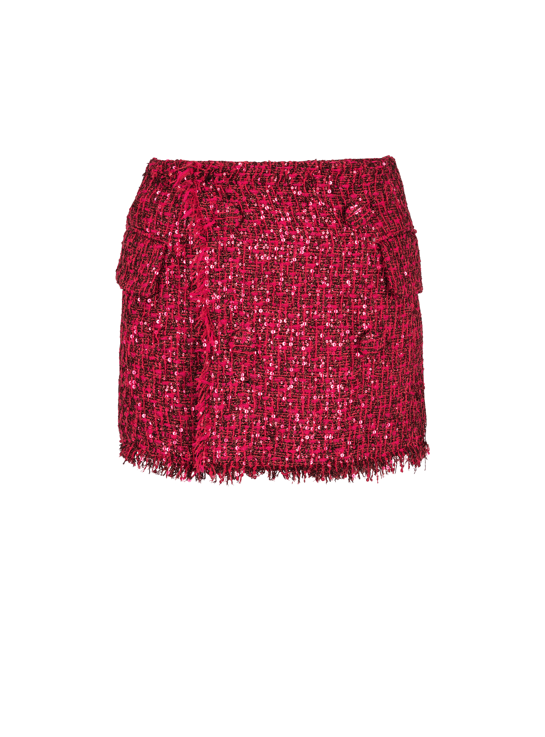 Sequin tweed shorts