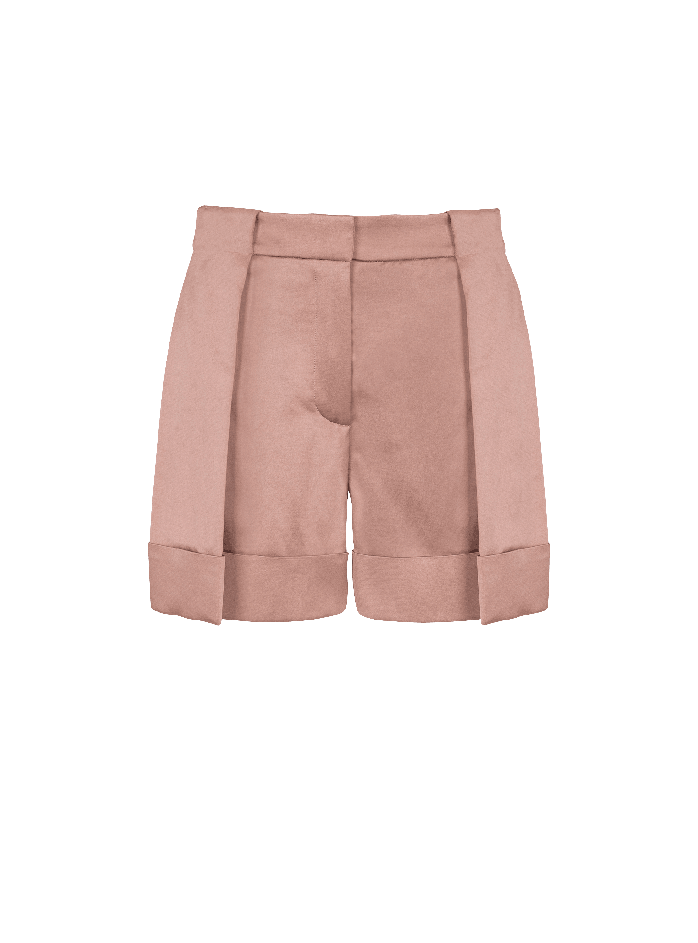Satin pleated shorts