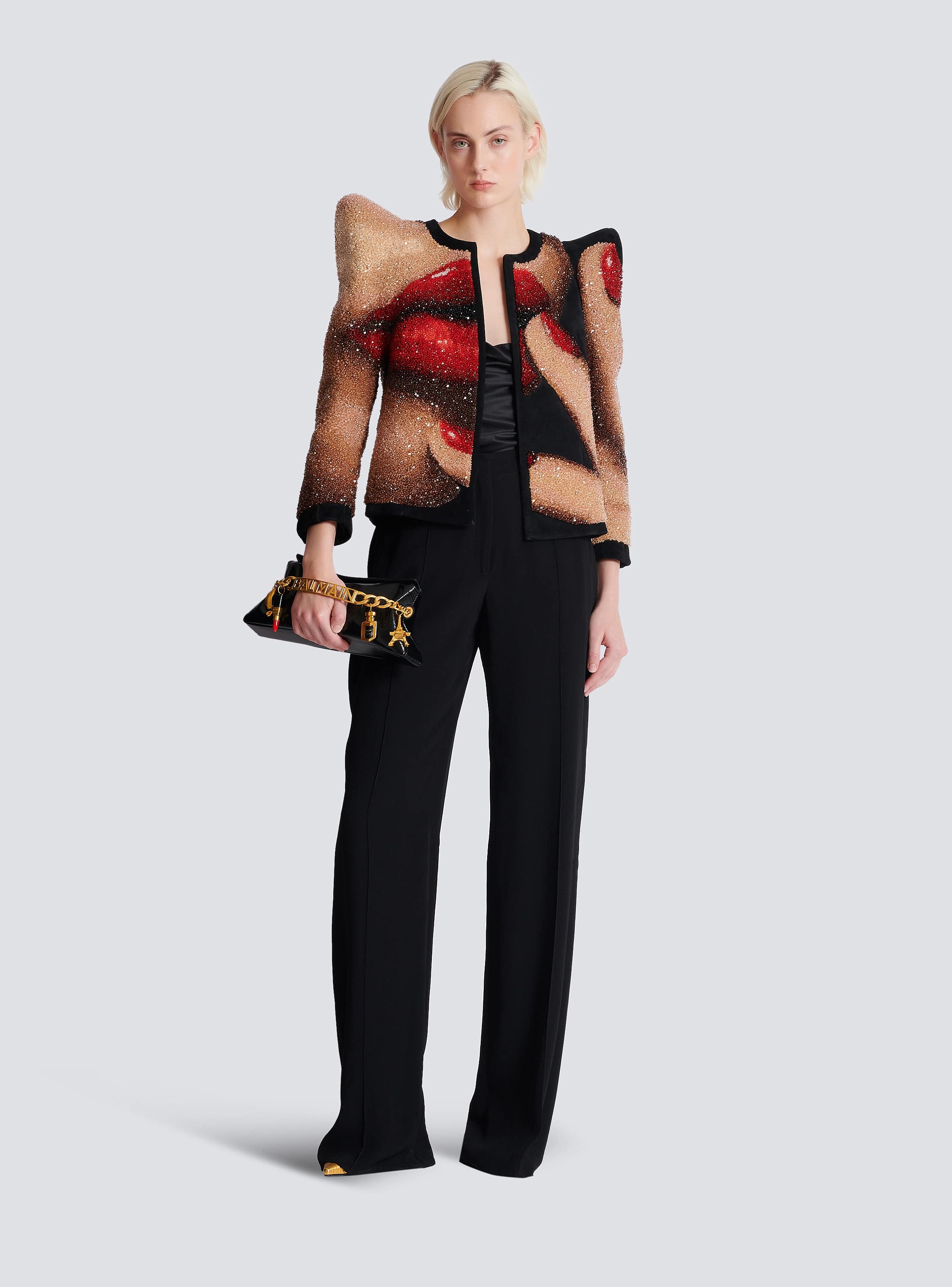 パンツ BALMAIN EF0PO160VB00 Trousers Red Red crepe pants – GIO MORETTI