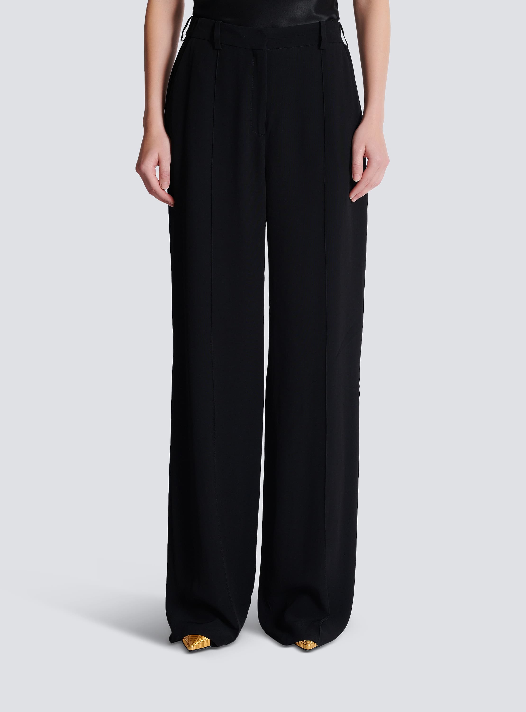 Crepe straight-leg tailored trousers - Women | BALMAIN
