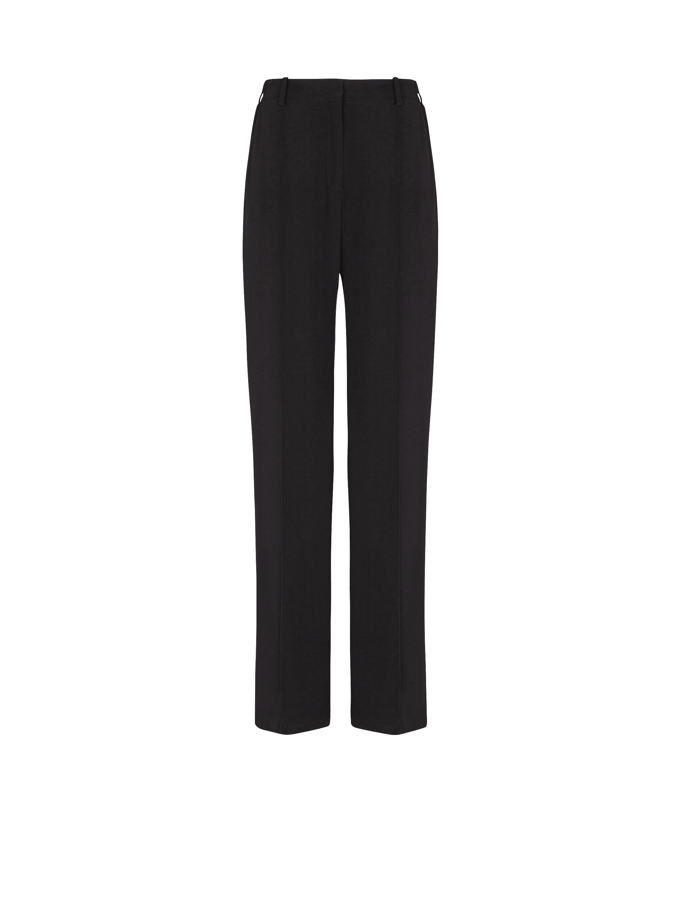 Crepe straight-leg tailored trousers