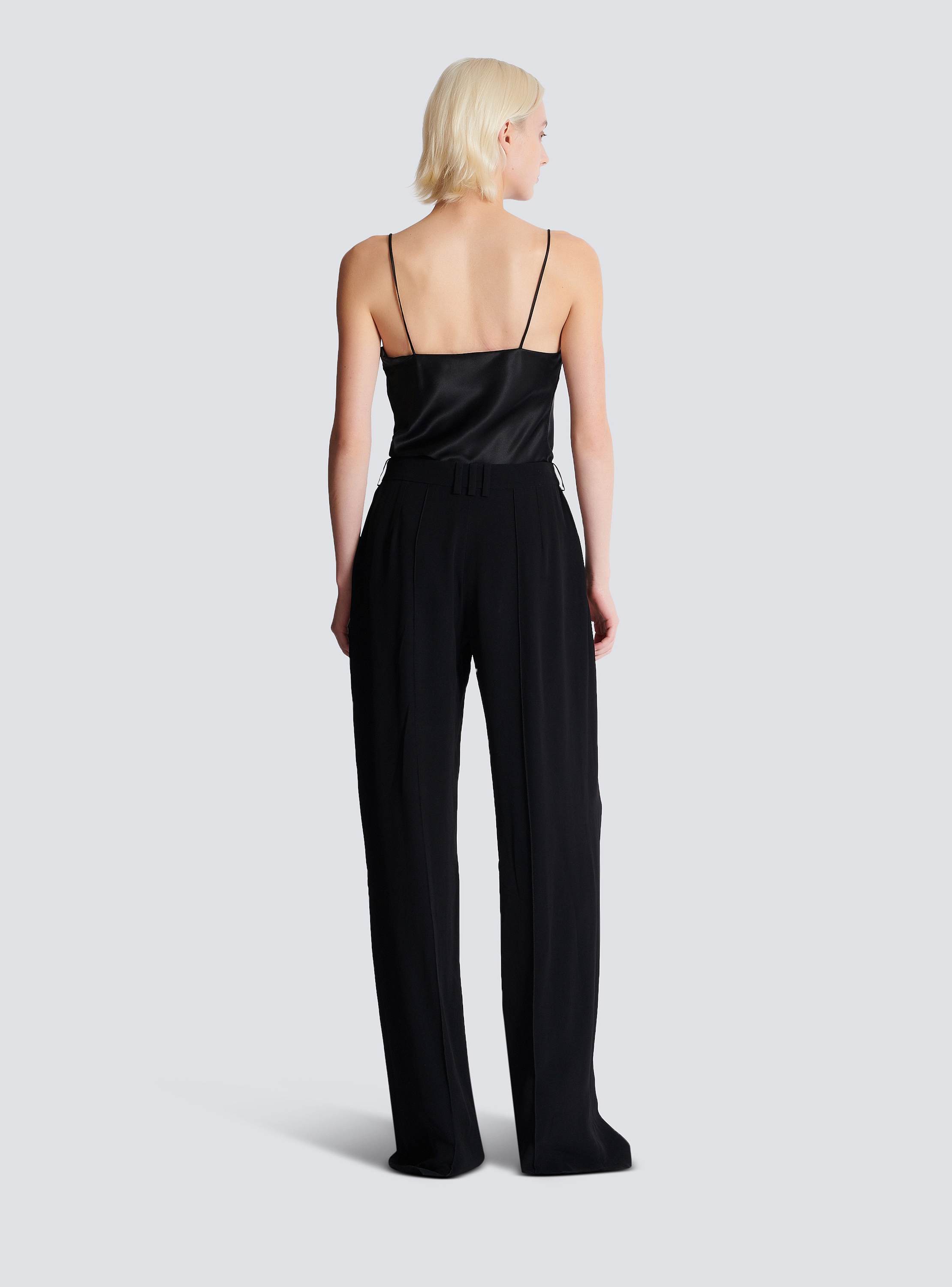 Crepe straight-leg tailored trousers - Women | BALMAIN