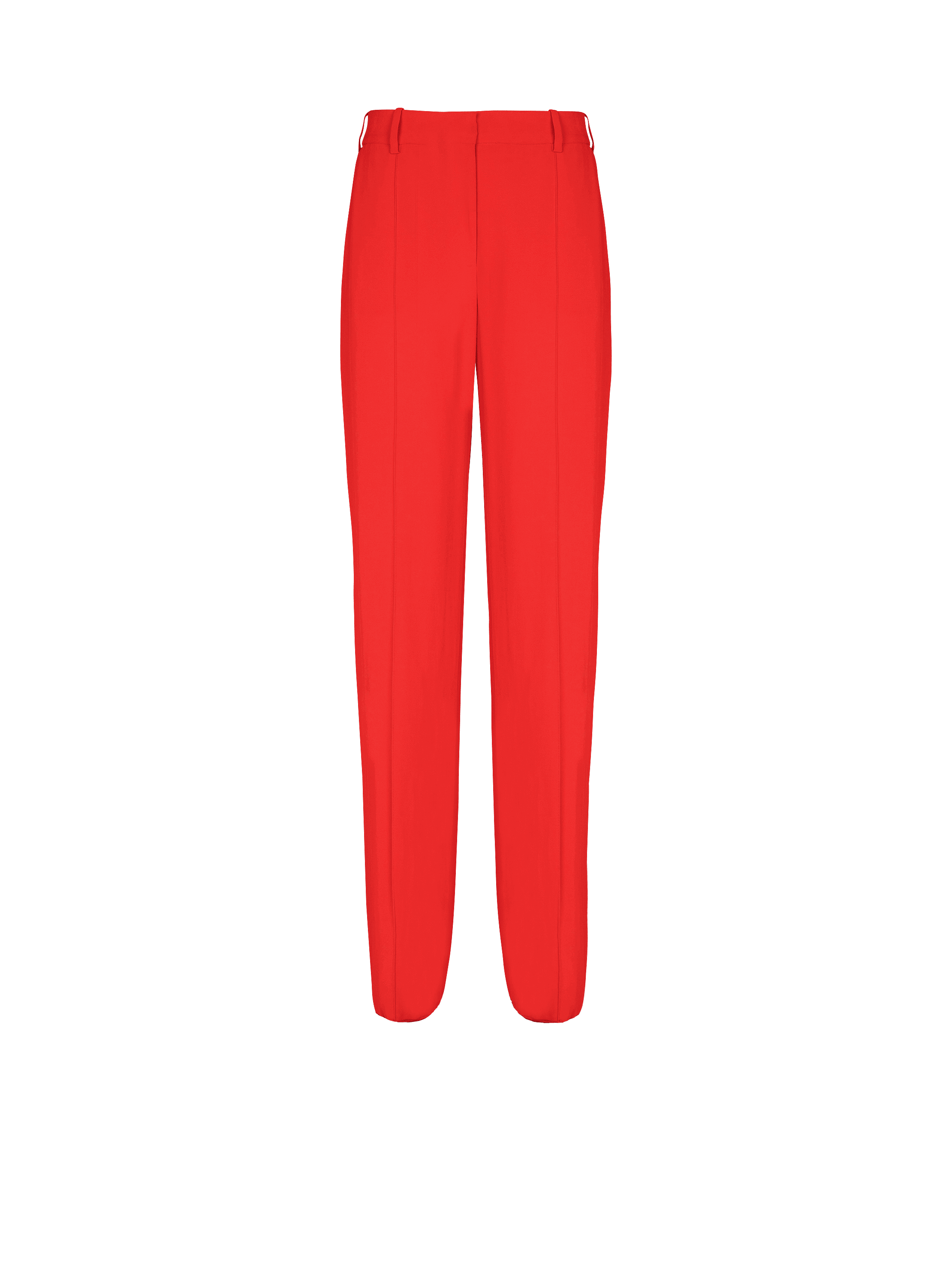 Crepe straight-leg tailored trousers