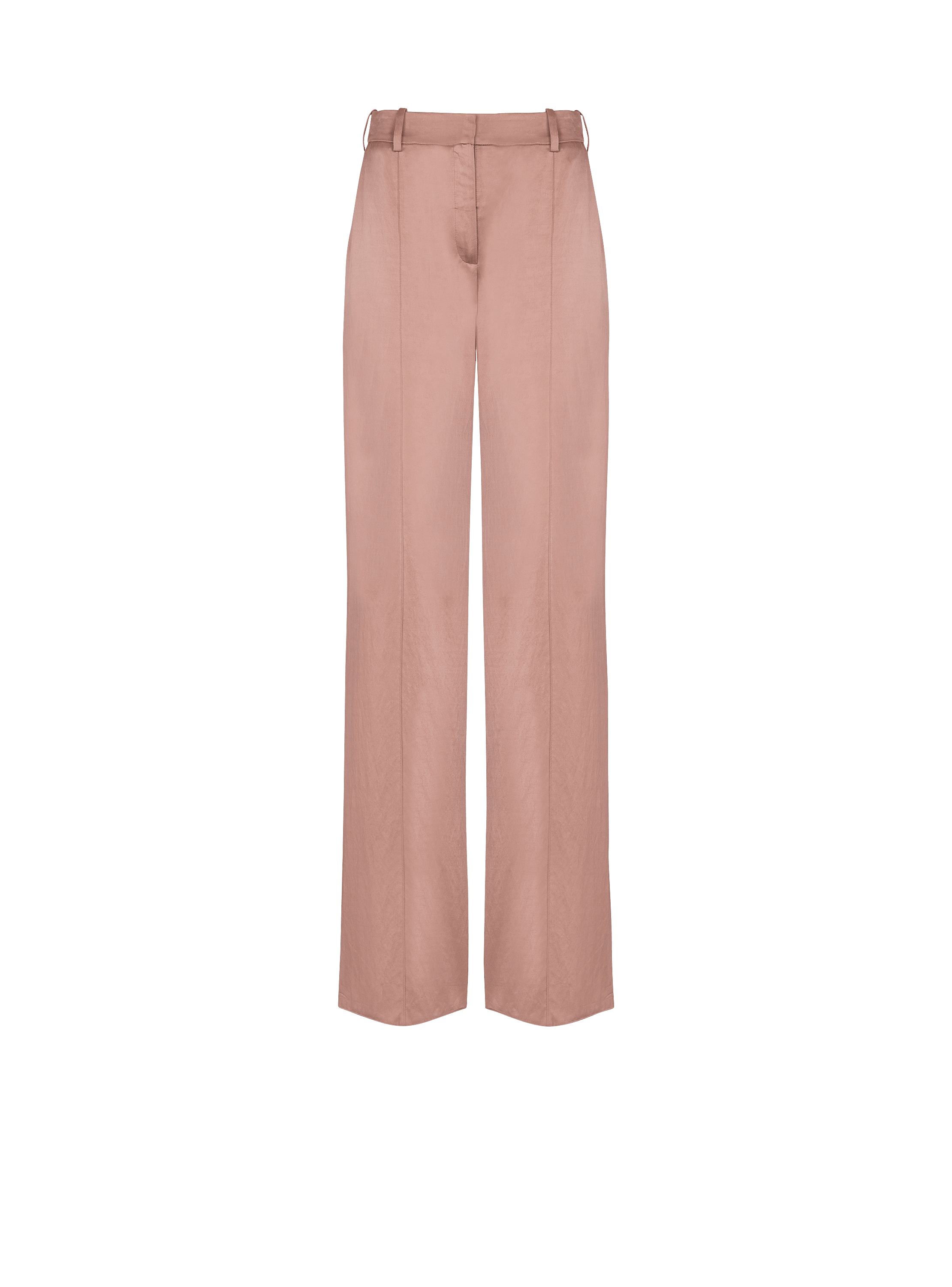 Tailored satin straight pants