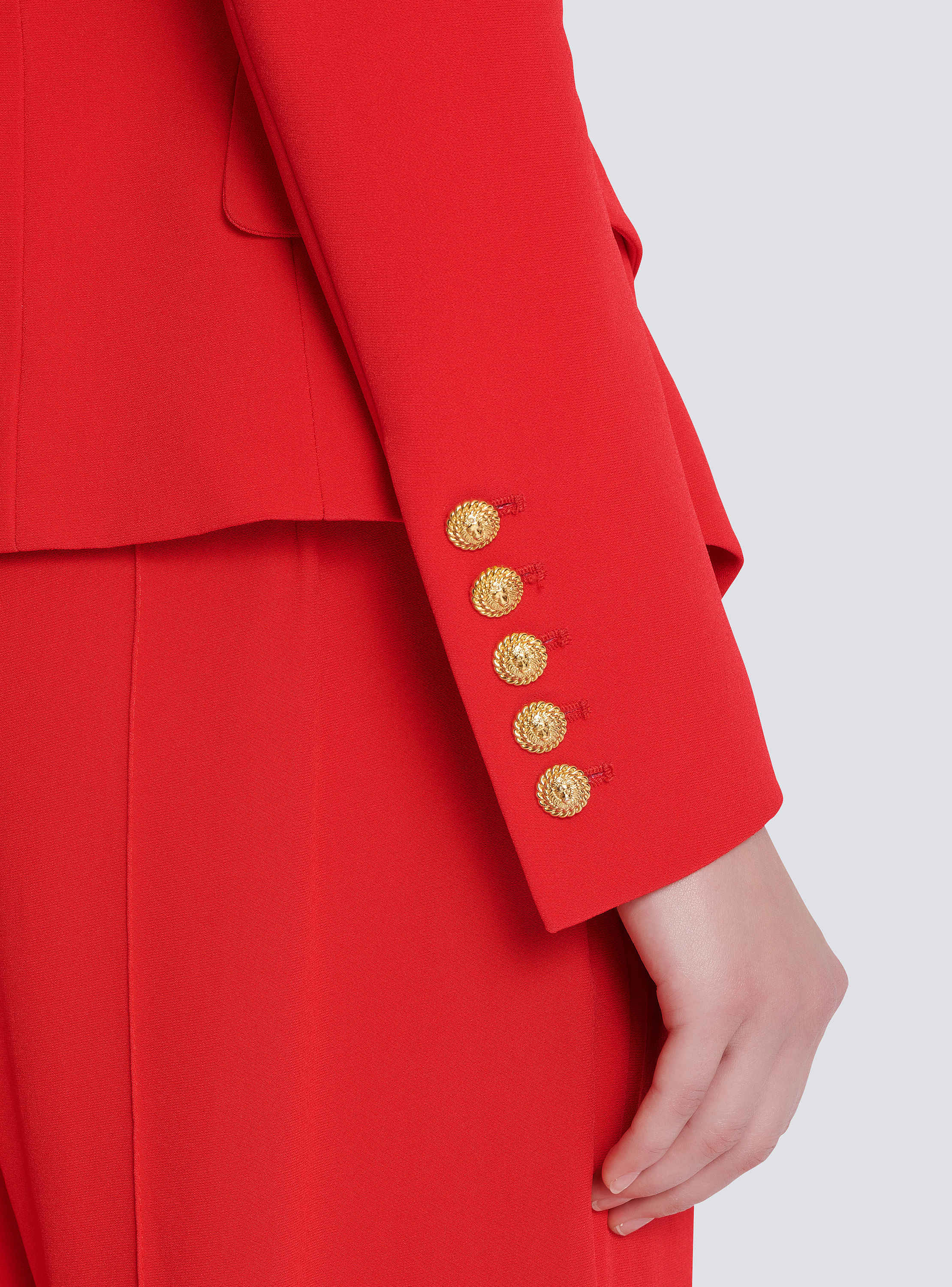 Balmain 6-Button double-breasted Wool Blazer | Green | FARFETCH