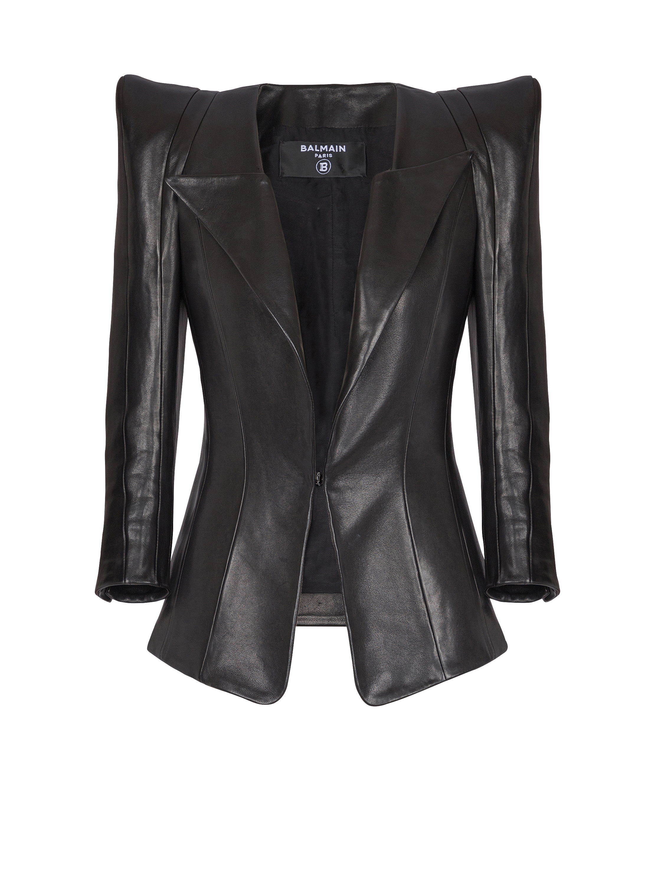 Fitted lambskin jacket