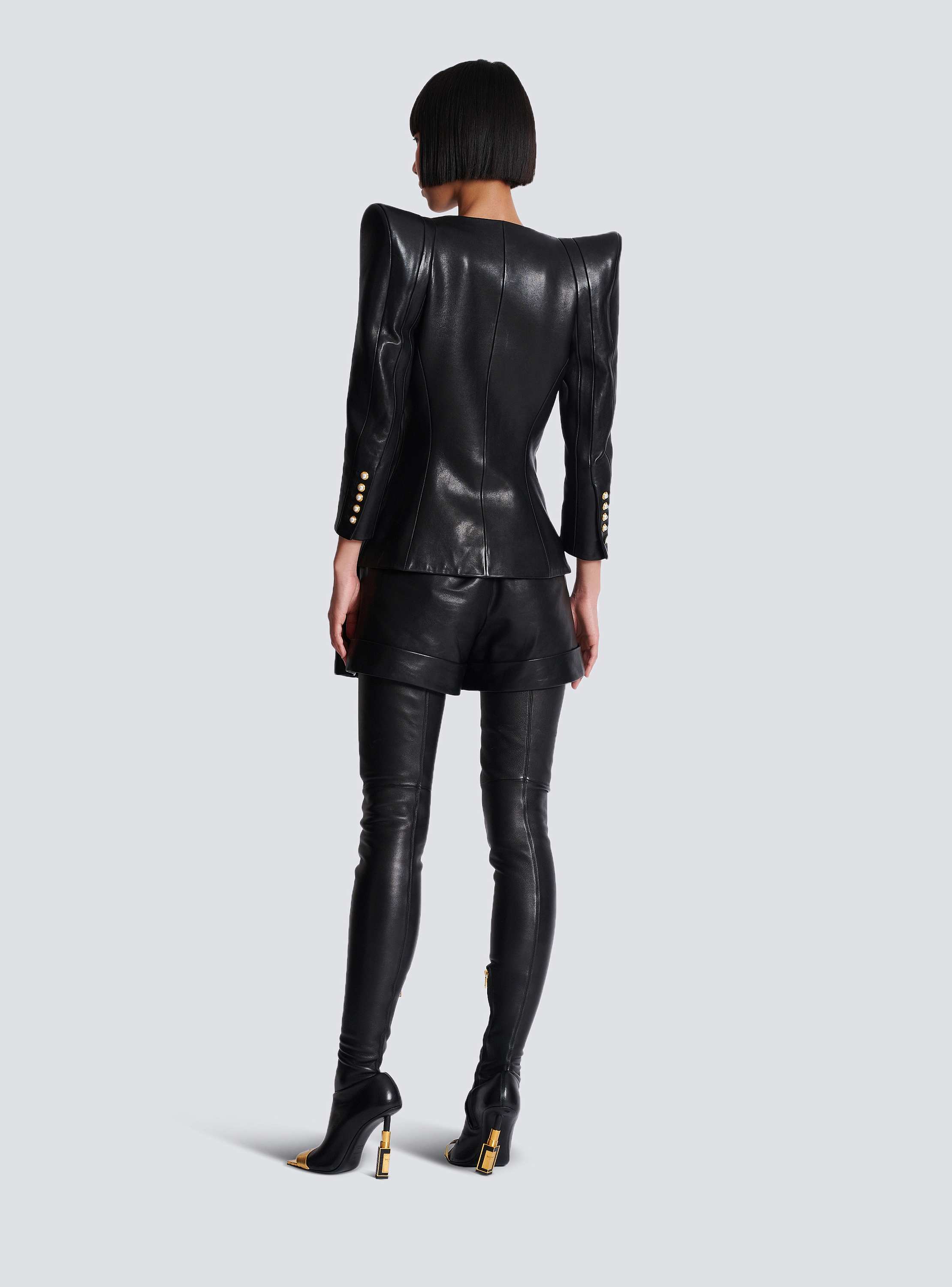 レザージャケット・コート BALMAIN BELTED 4 POKETS FITTED LAMBSKIN JACKET 26770879-1_2.jpg