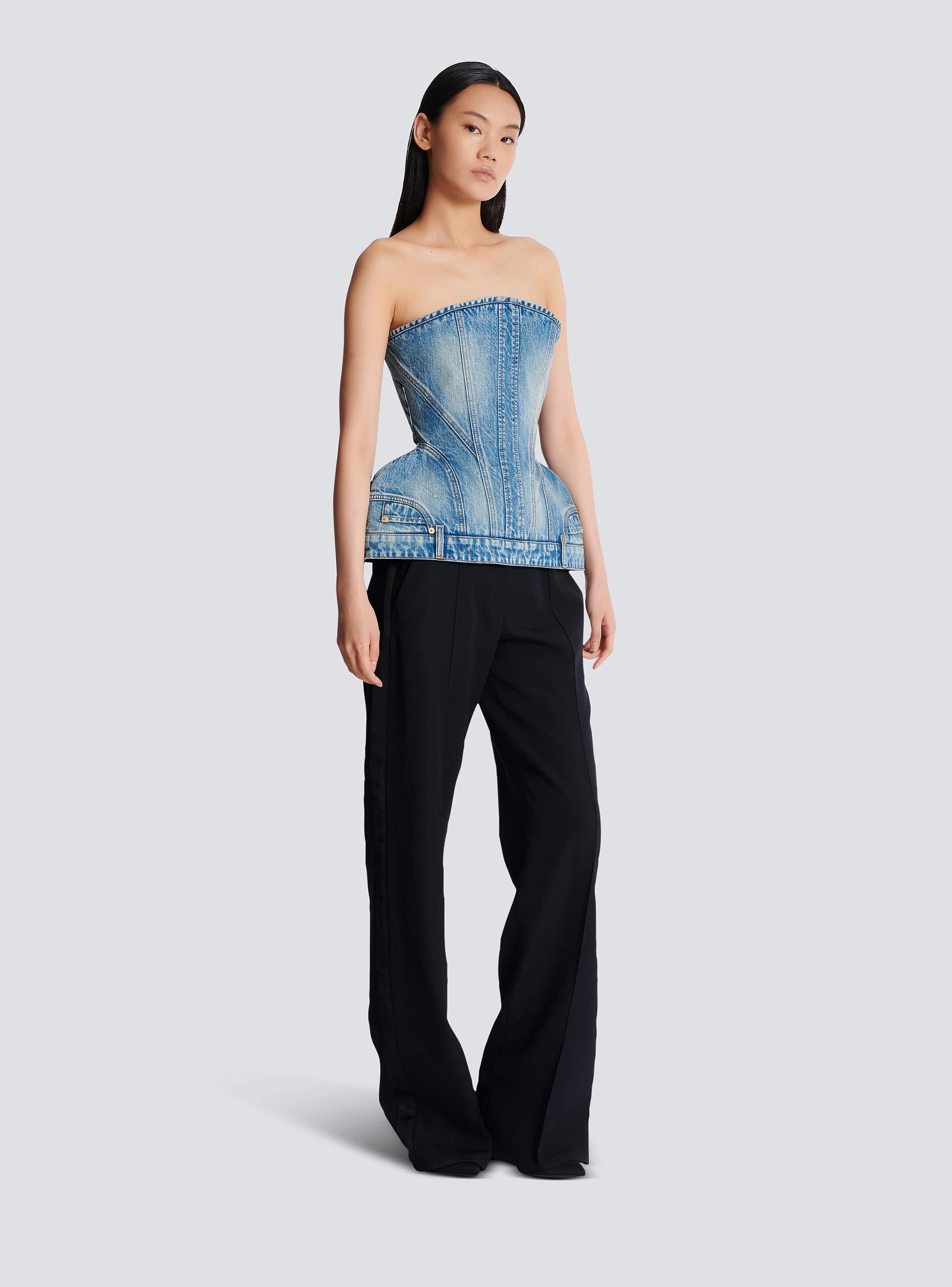 未使用級✨AMERI DENIM LIKE CORSET WORK PANTS DENIM LIKE CORSET WORK PANTS