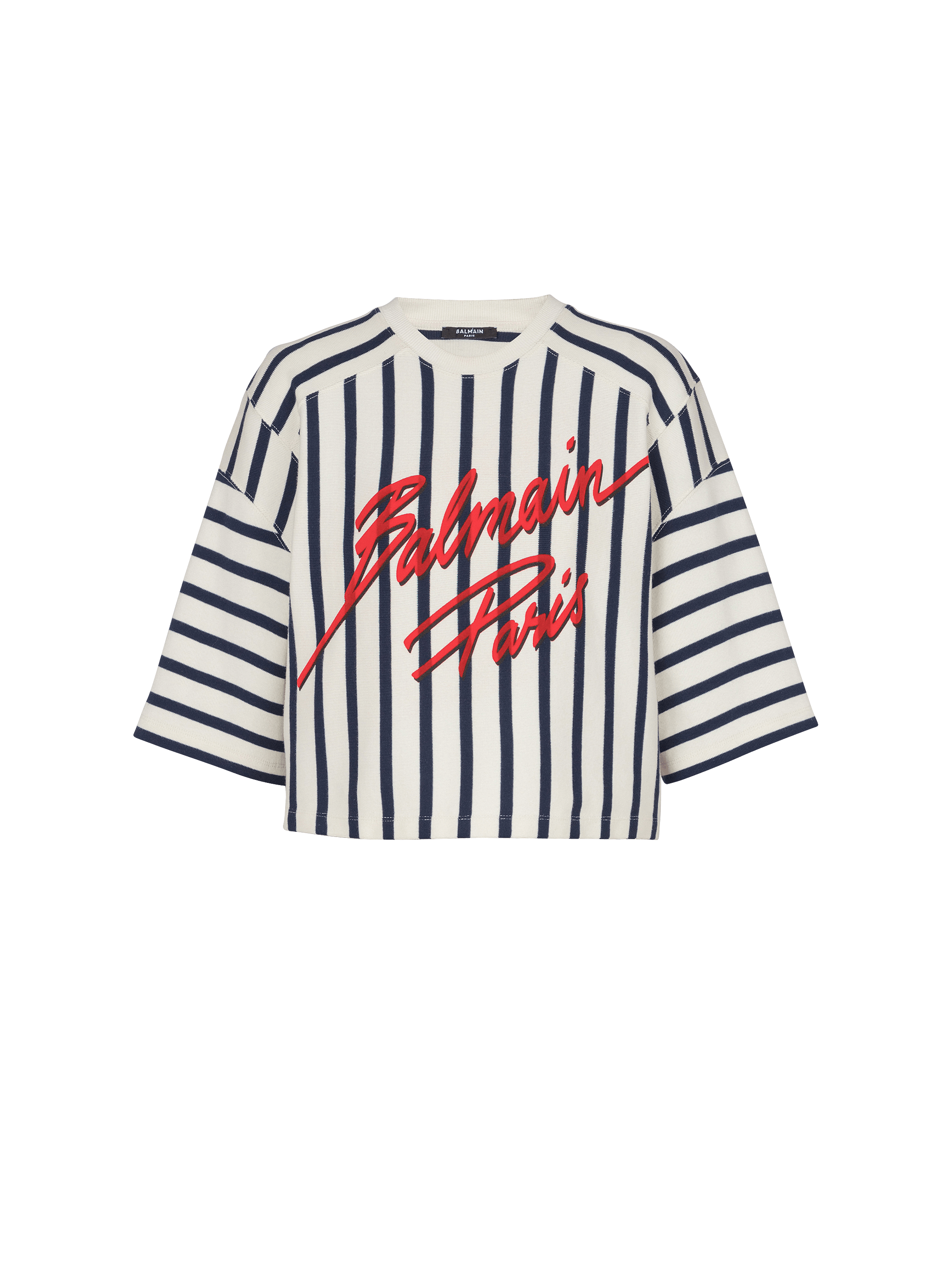Striped Balmain Baseball top