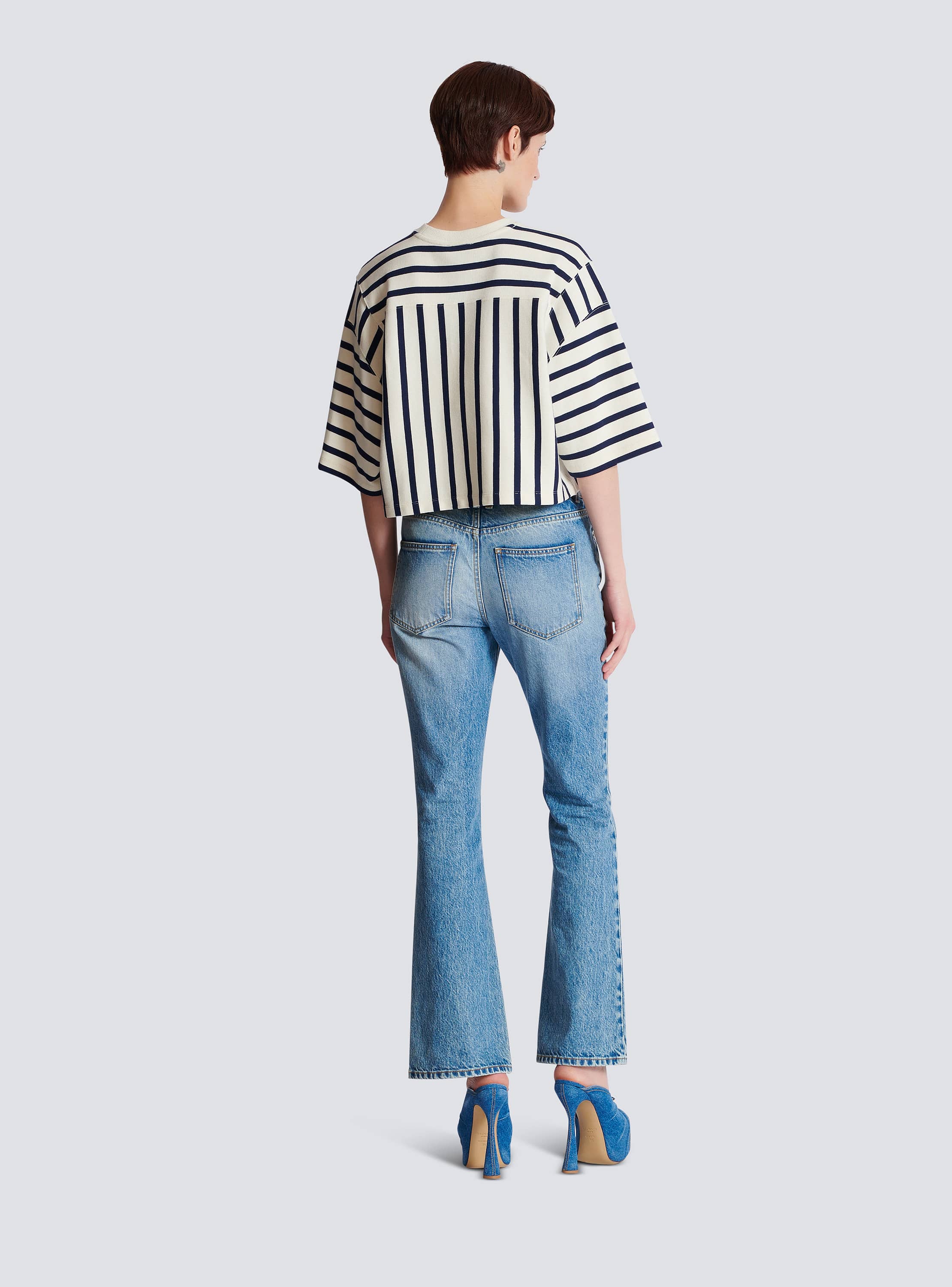 PB Labyrinth knit top beige - Women | BALMAIN