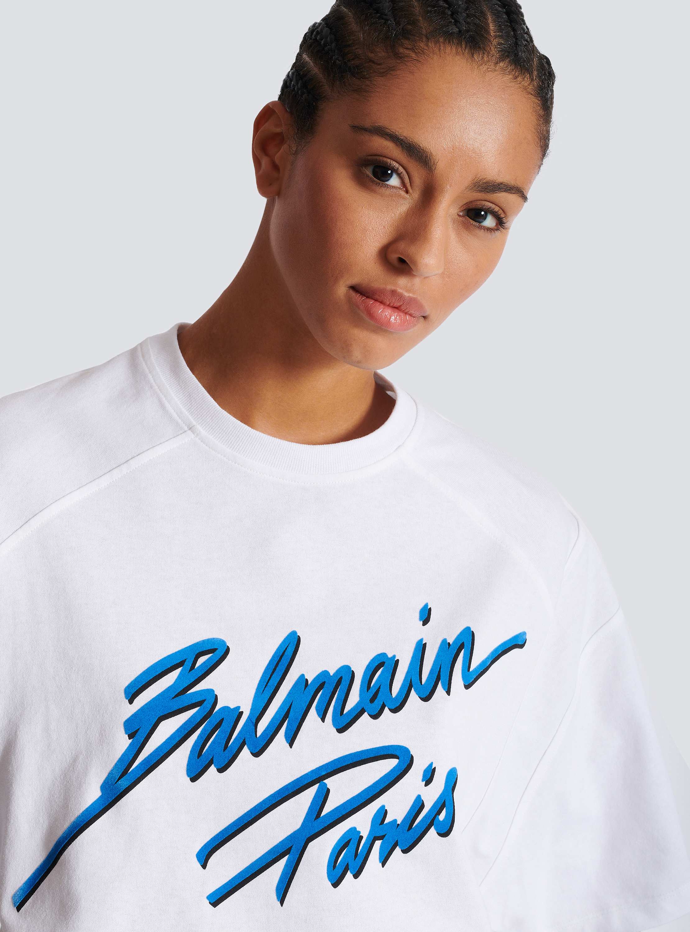 BALMAIN - BALMAIN バルマン ロゴプリント ノースリーブTシャツ