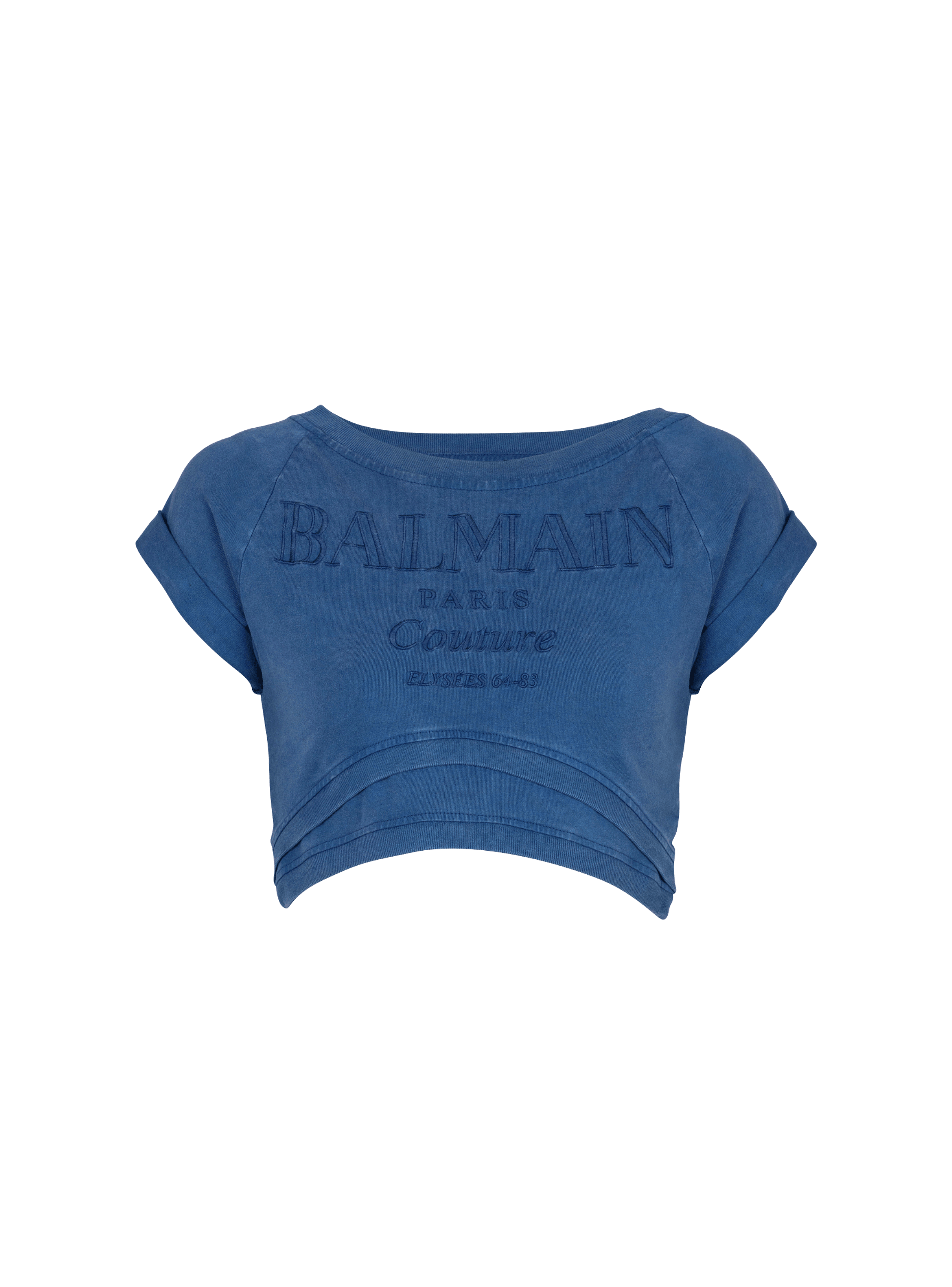 Balmain Couture 刺绣短 T 恤