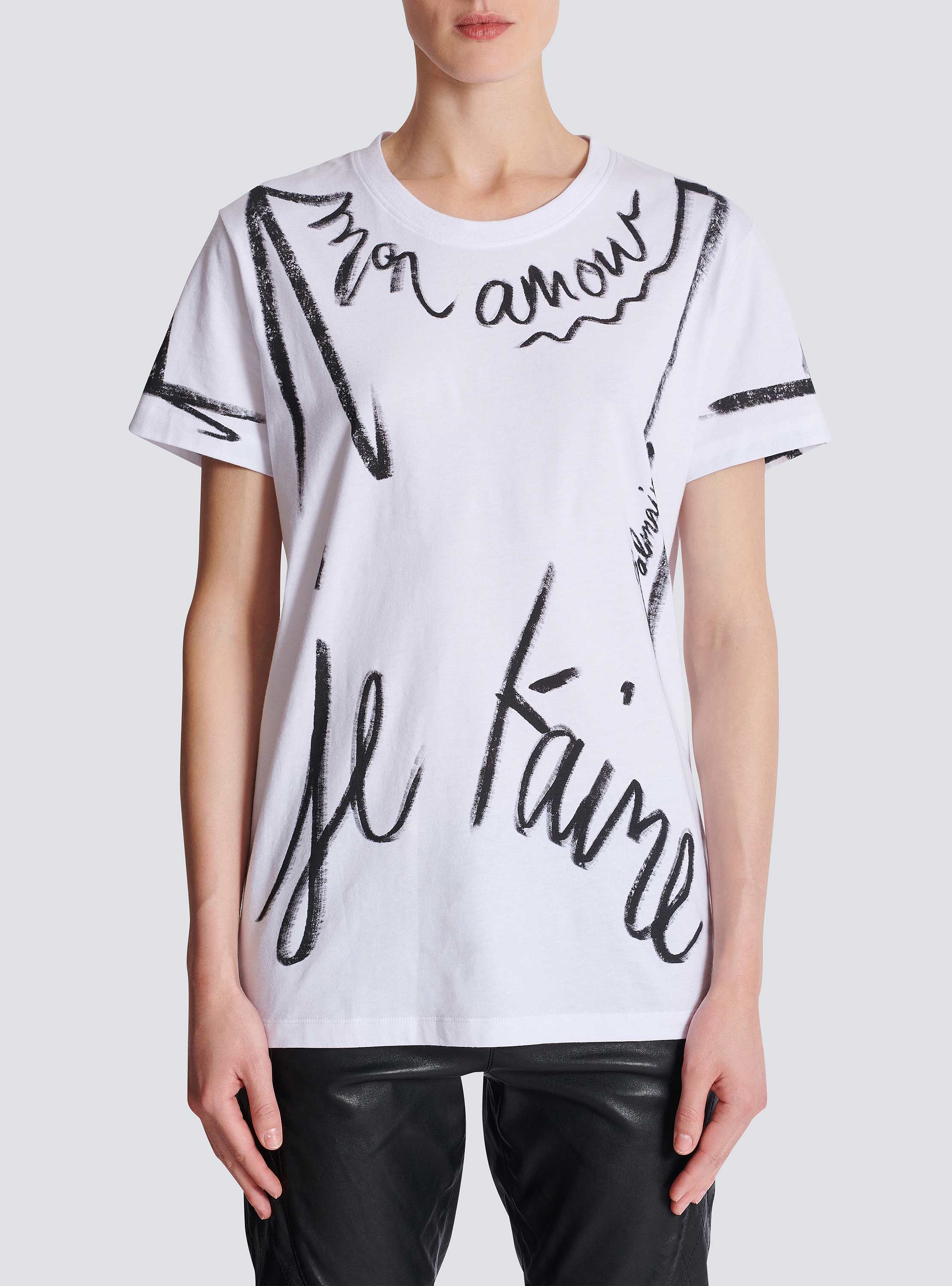 Tシャツ・カットソー BALMAIN 'Balmain Vintage' T-shirt White EH1EF000GD84 バルマン Balmain 'BALMAIN VINTAGE' T-SHIRT メンズ ウェア