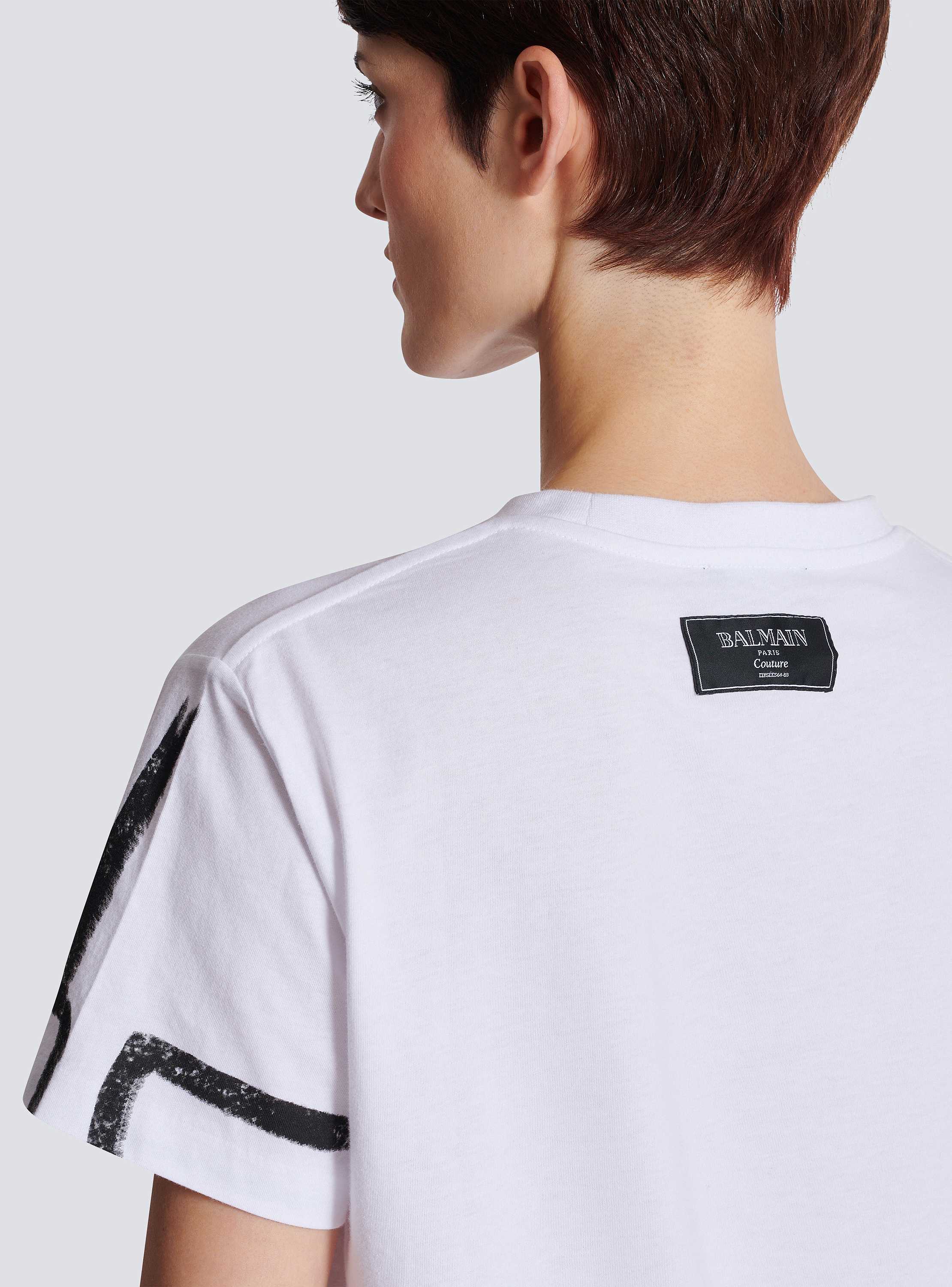 Tシャツ・カットソー BALMAIN Women Tunic Tops EF1EF000GE35 WHITE Short-sleeved T-shirt with 