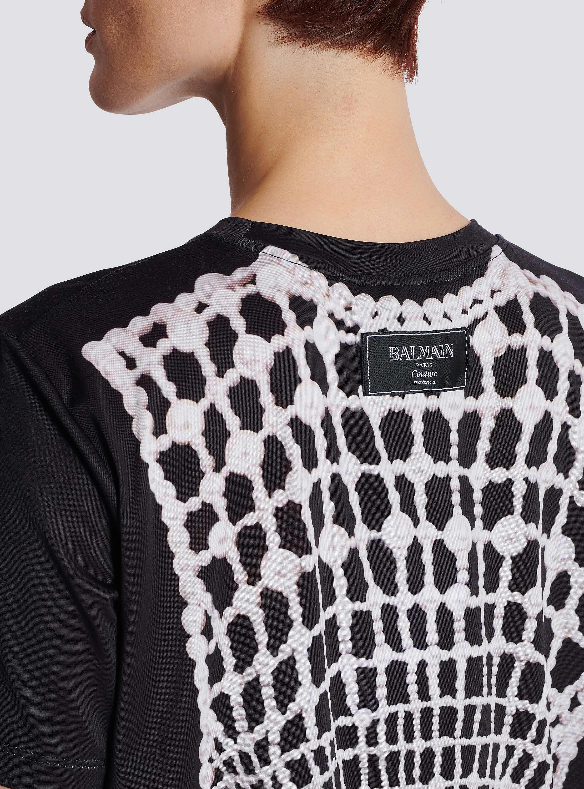 トロンプルイユ エンブロイダリープリント Tシャツ