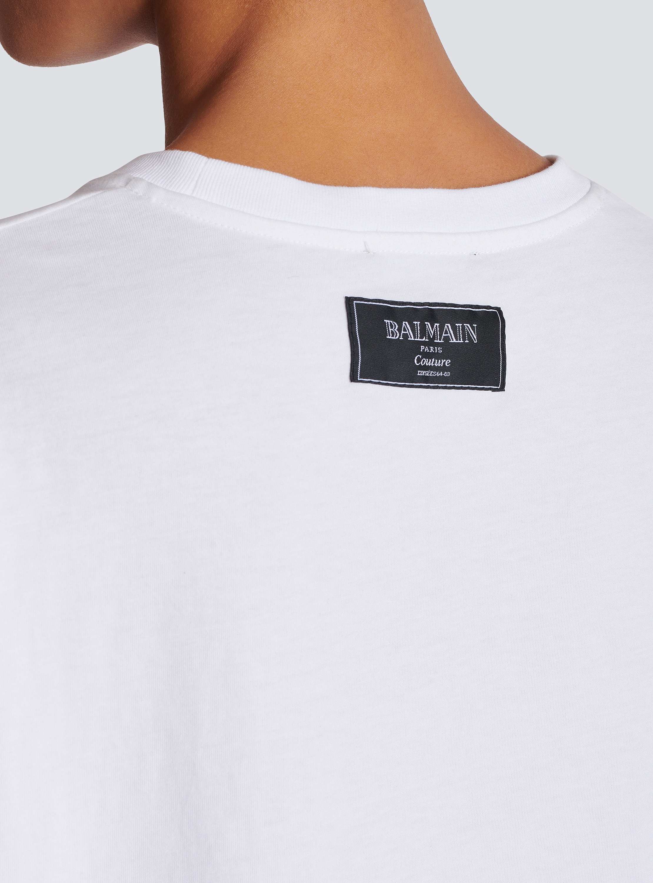 Short-sleeved T-shirt with Kiss print - Women | BALMAIN