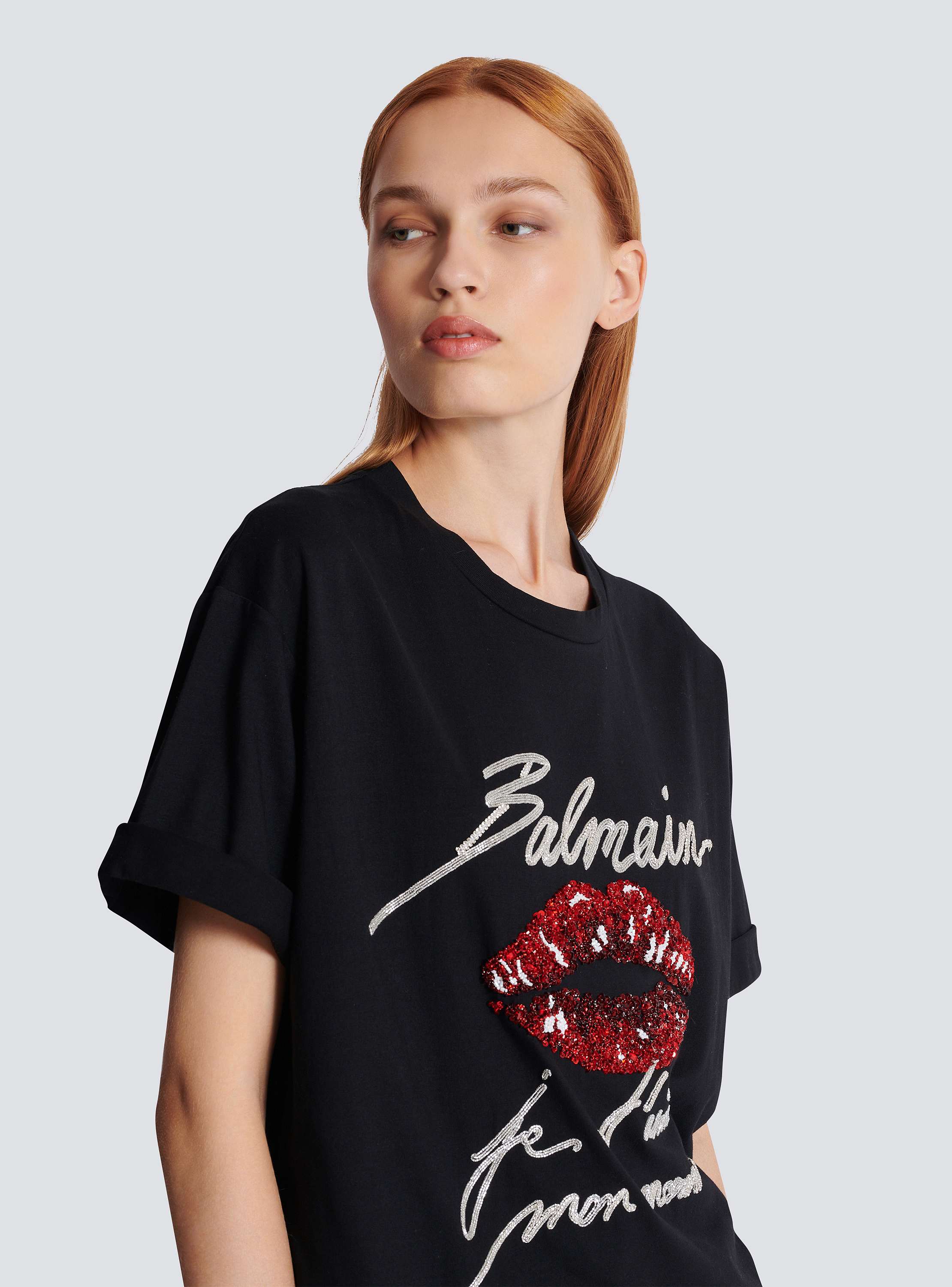 BALMAIN｜SHORT-SLEEVED ROUND NECK T-SHIRTS (CH1EF000BB04 Pierre Balmain short-sleeved T-shirt - Child | BALMAIN