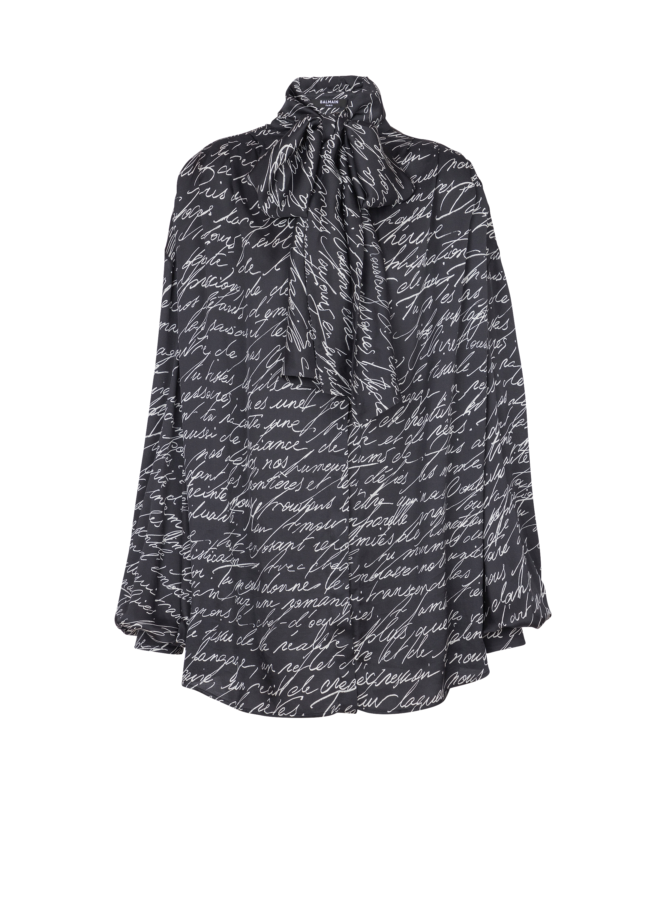 “ラブレター”プリント ラバリエールカラーシャツ